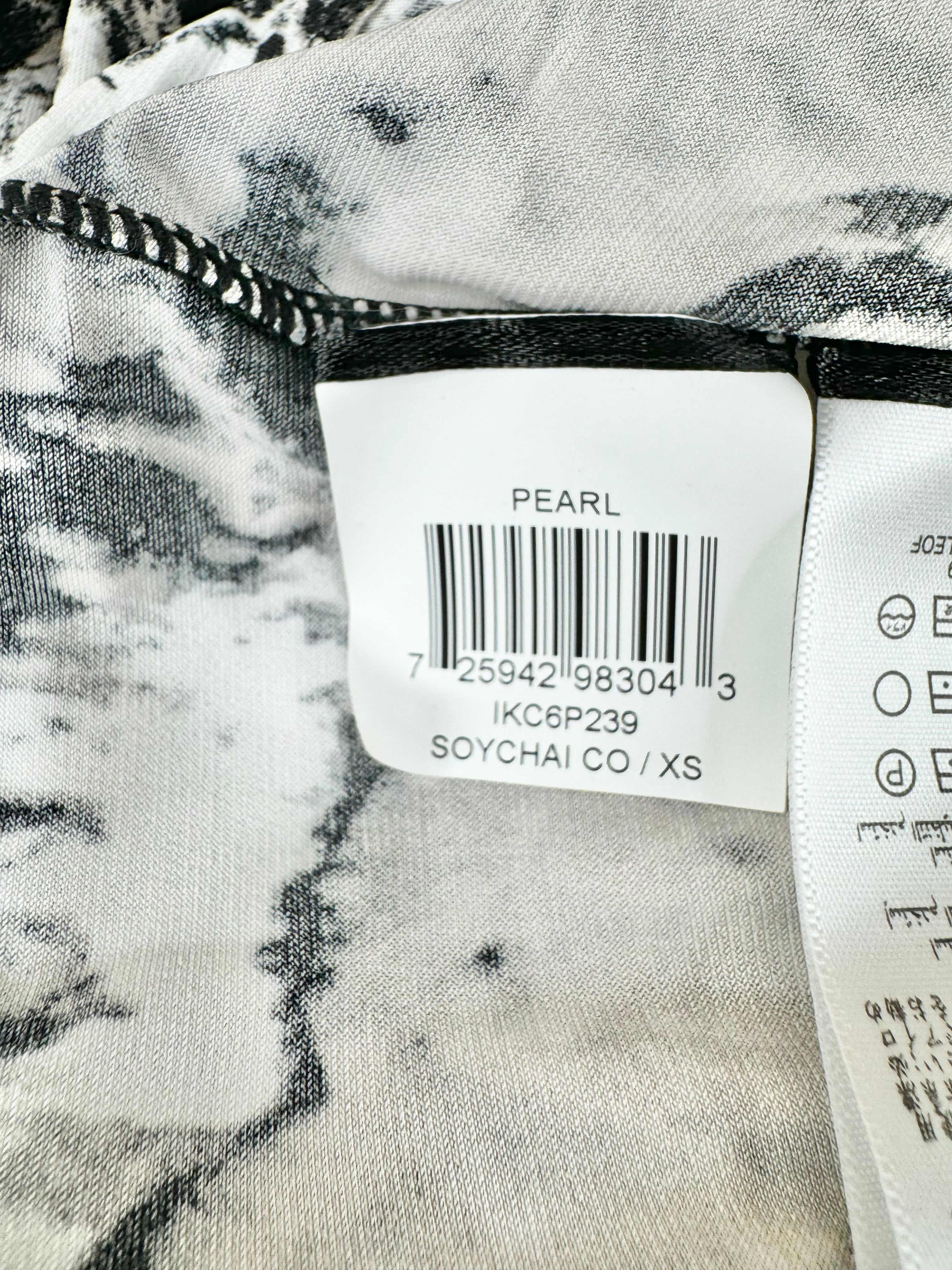 BCBGMaxazaria Peach & Black Long Sleeve Dress - AU8/10