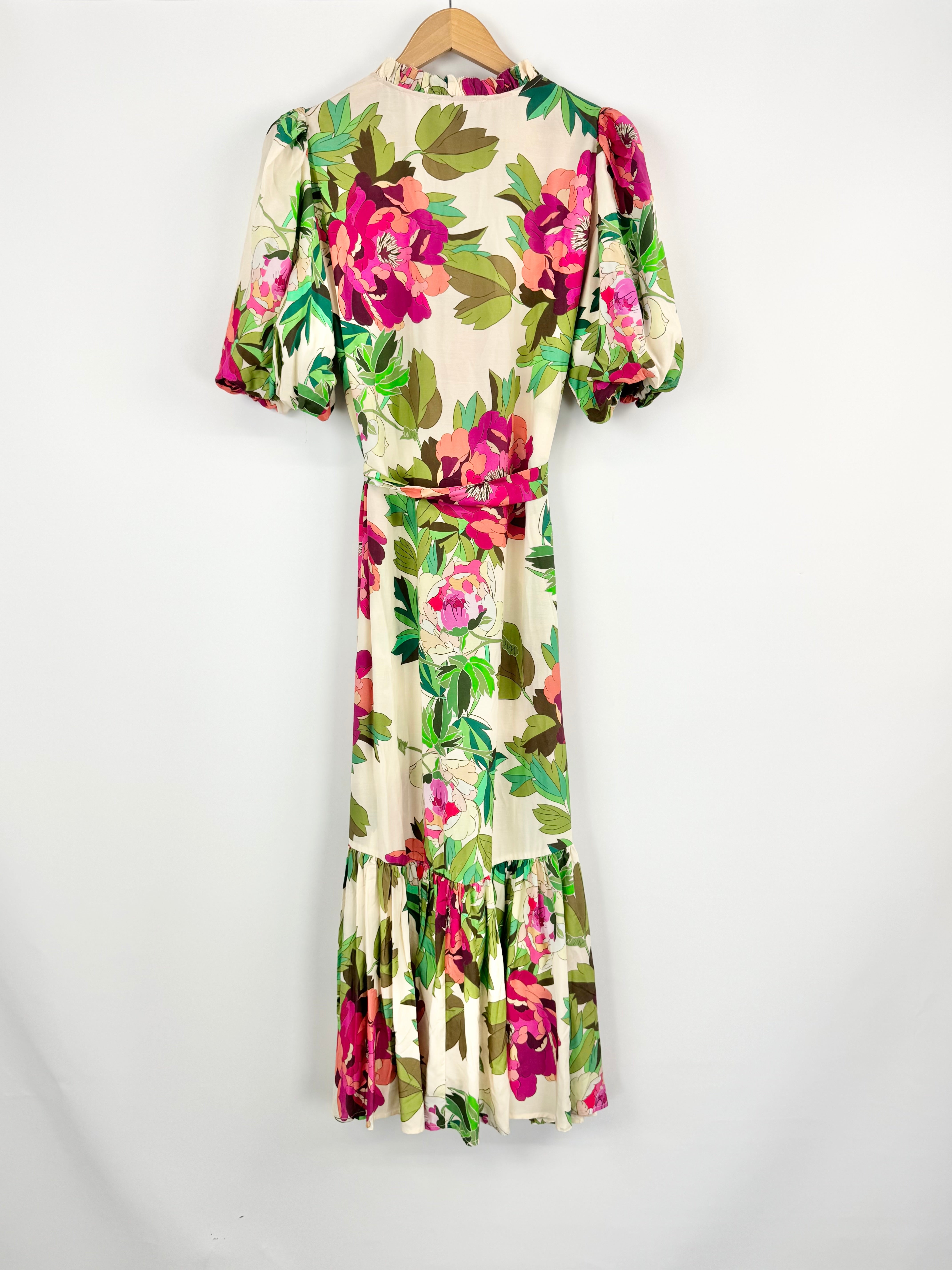 Cable Melbourne 'Fleur Maxi Dress Pink Floral' Dress NWT - AU14