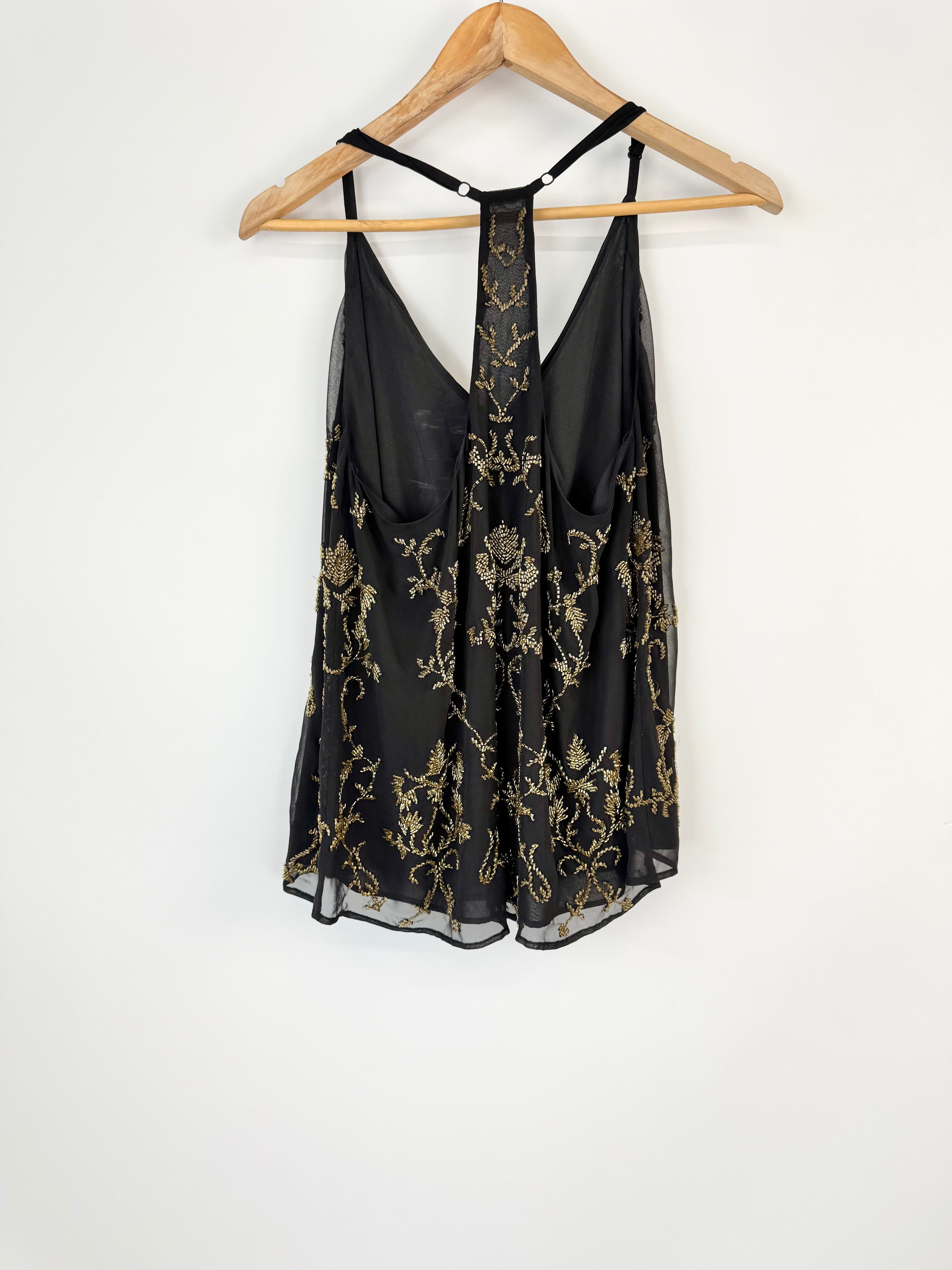 Alice + Olivia Beaded Chiffon Cami - AU10