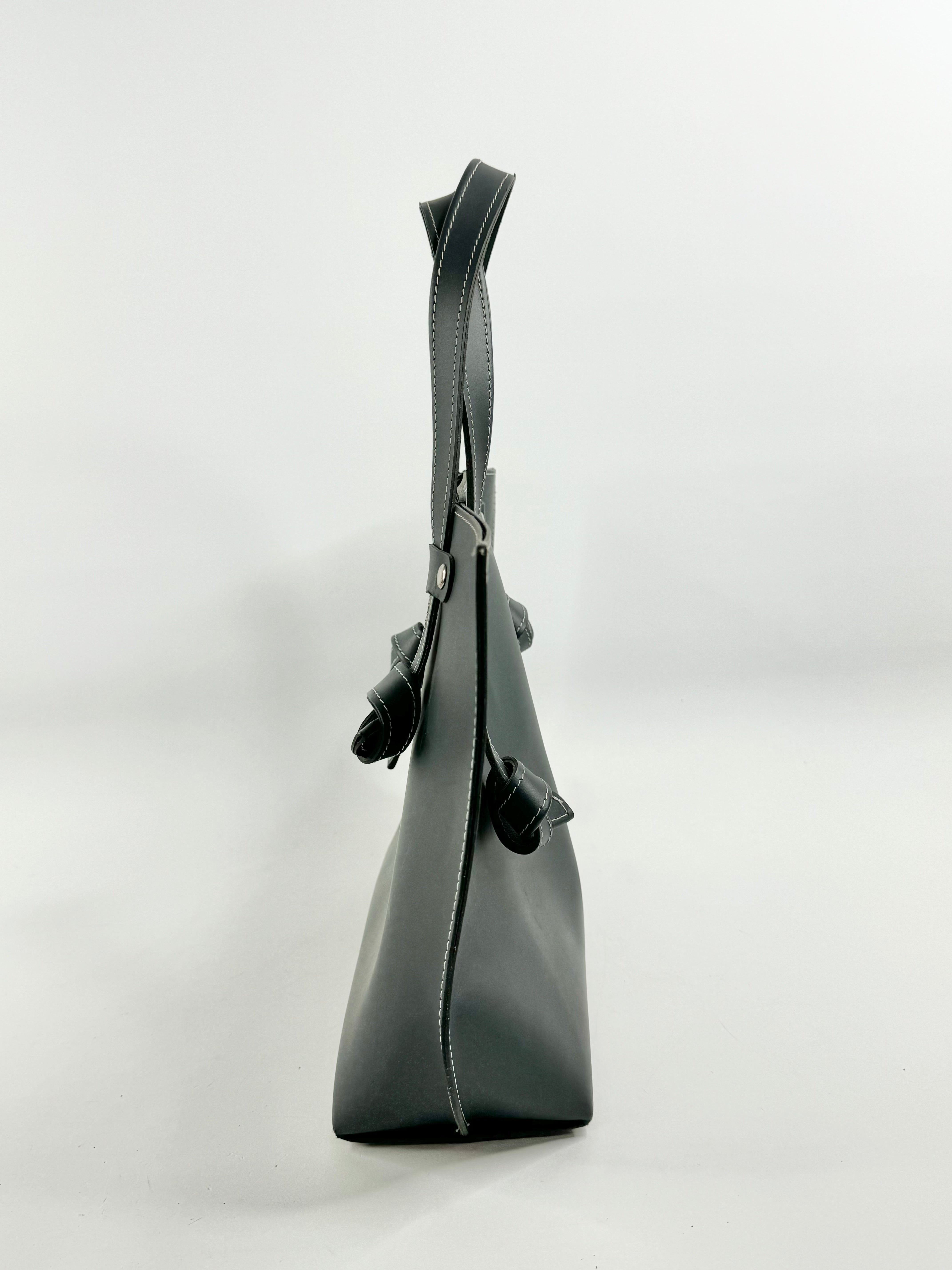 Almini Milano Slate Grey Shoulder Bag