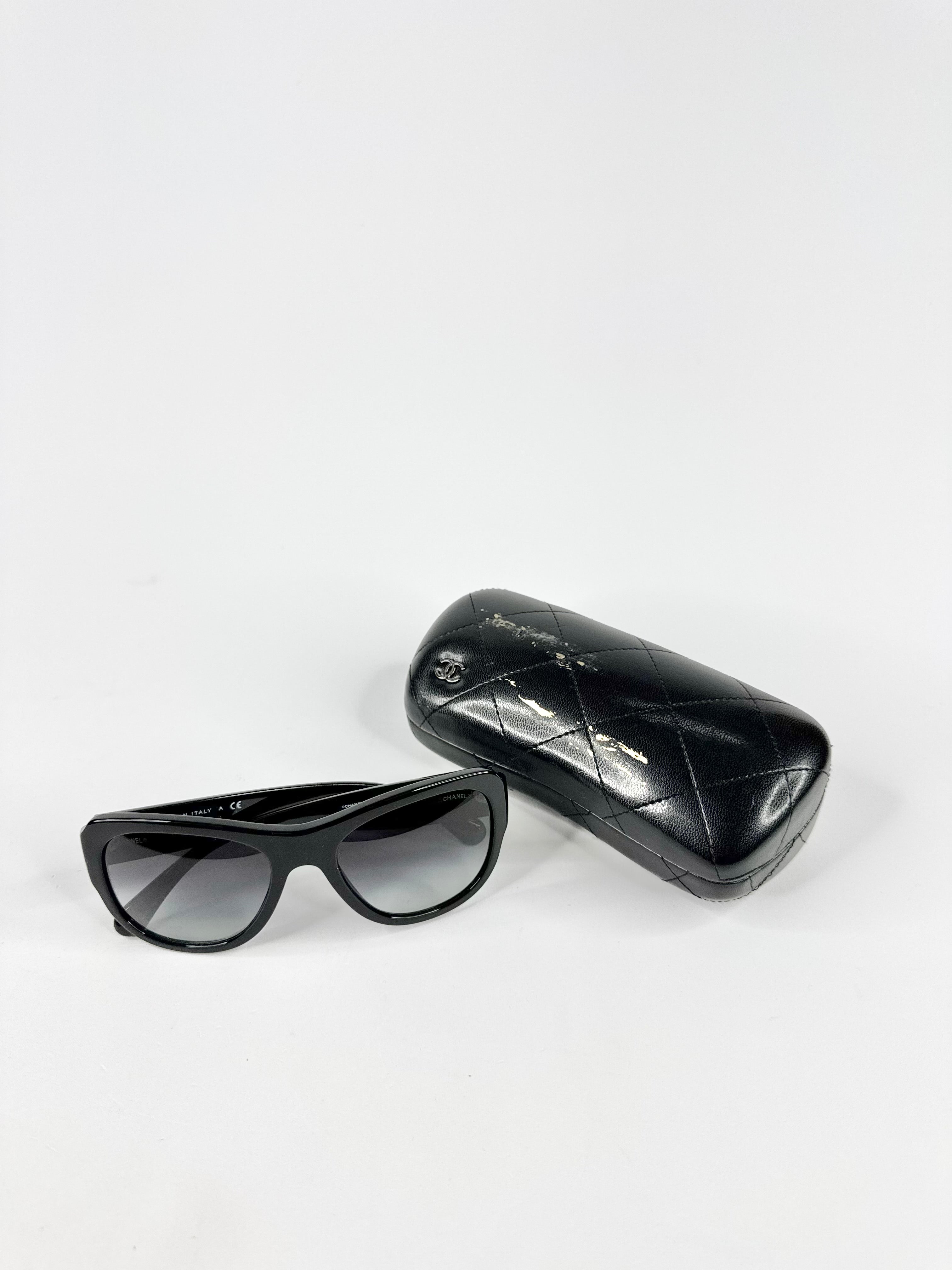 Chanel Black '5310' Gradient Sunglasses