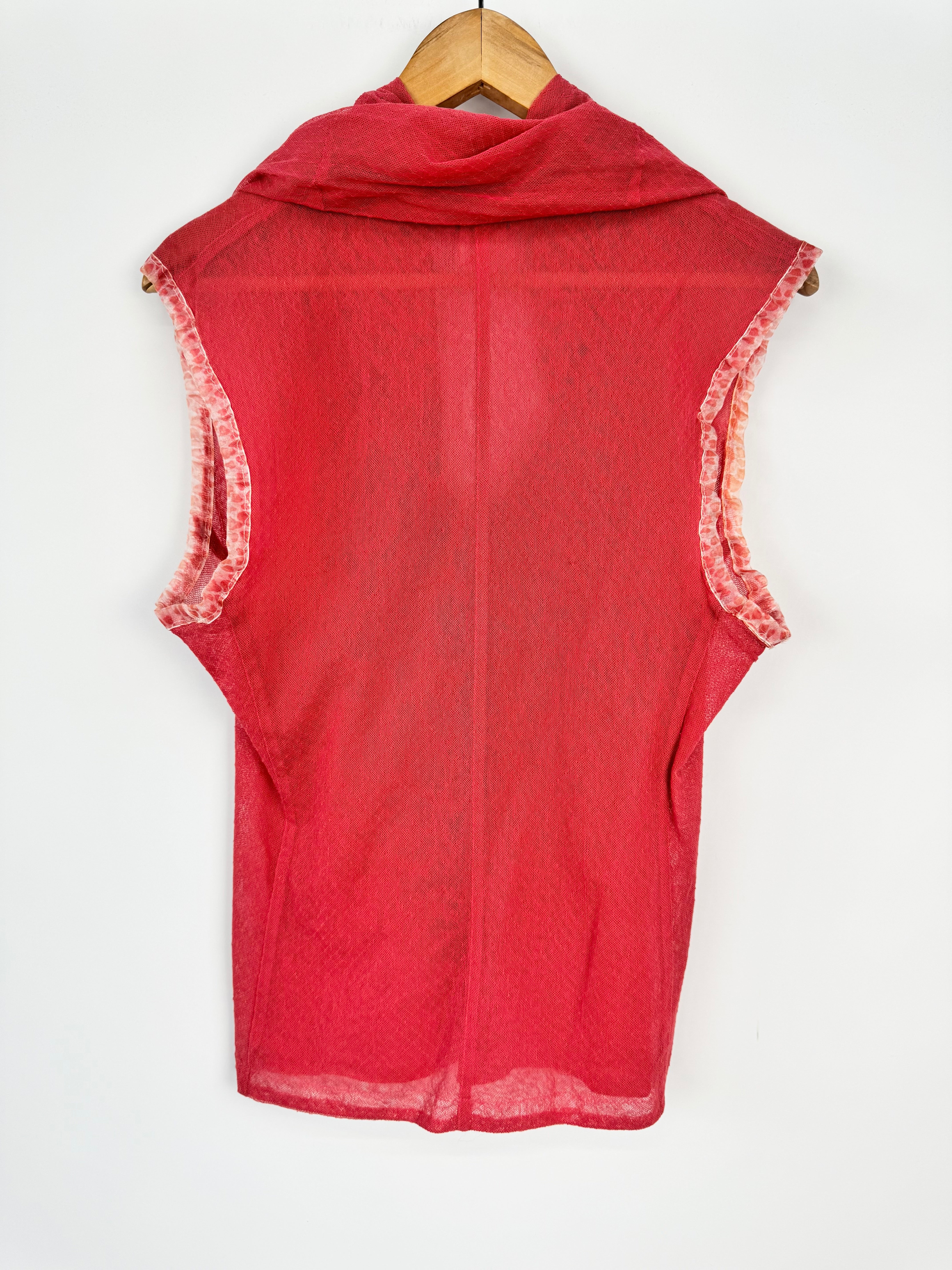 Dries Van Noten Deep Coral Sleeveless Blouse - AU8/10