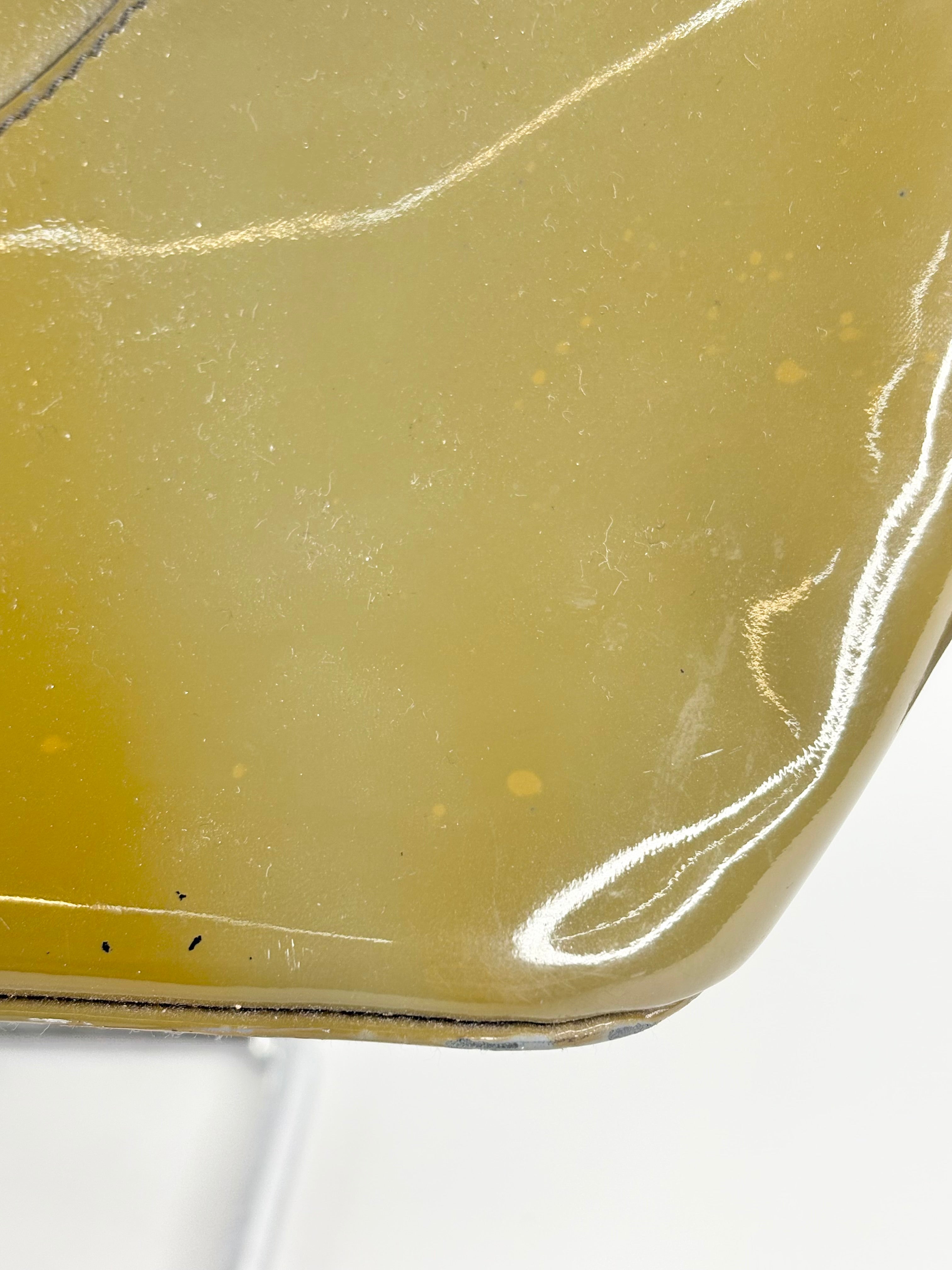 Furla Olive Green Patent Leather Bowling Bag