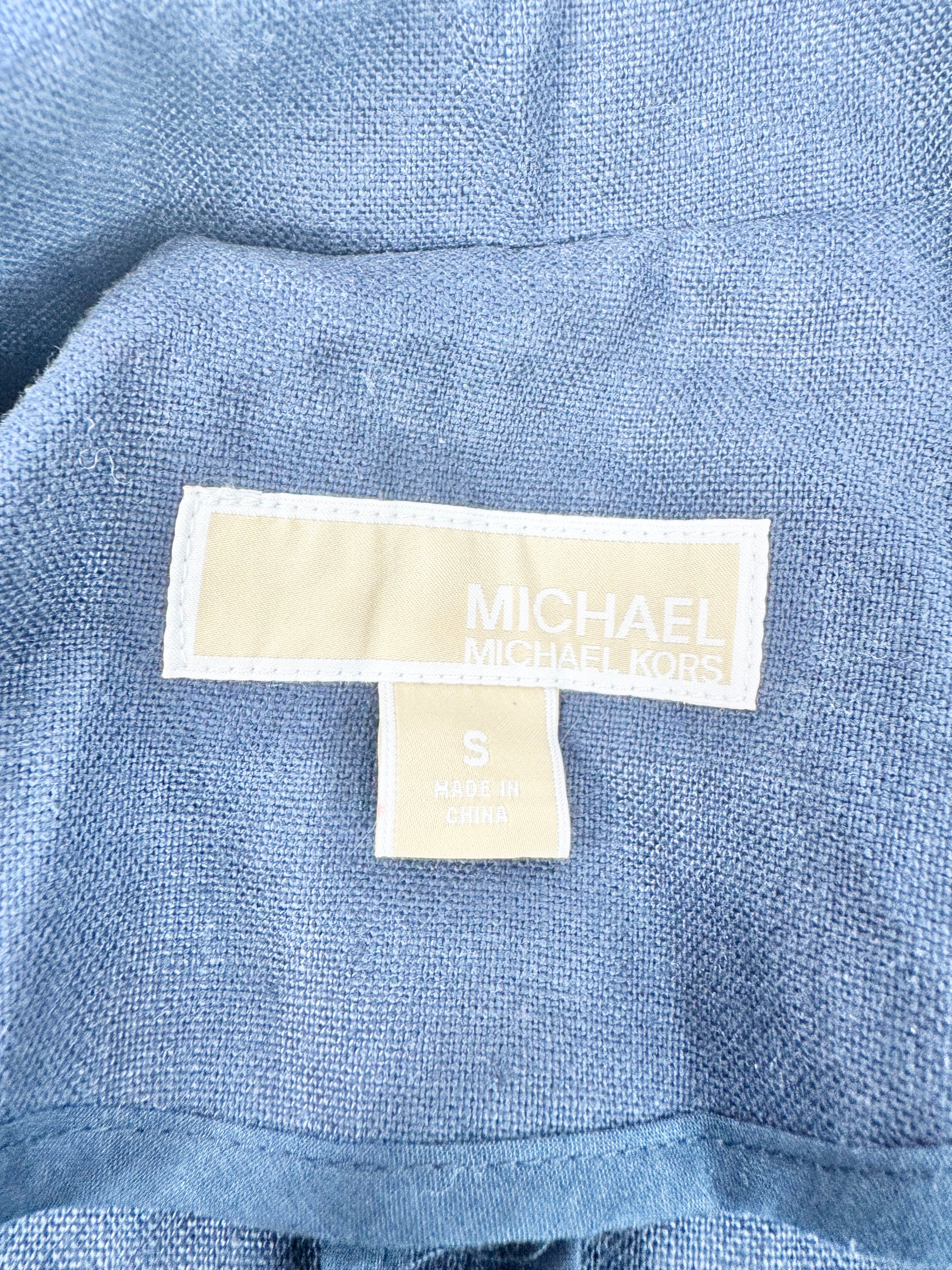 Michael Kors Navy Linen Blazer - AU8/10