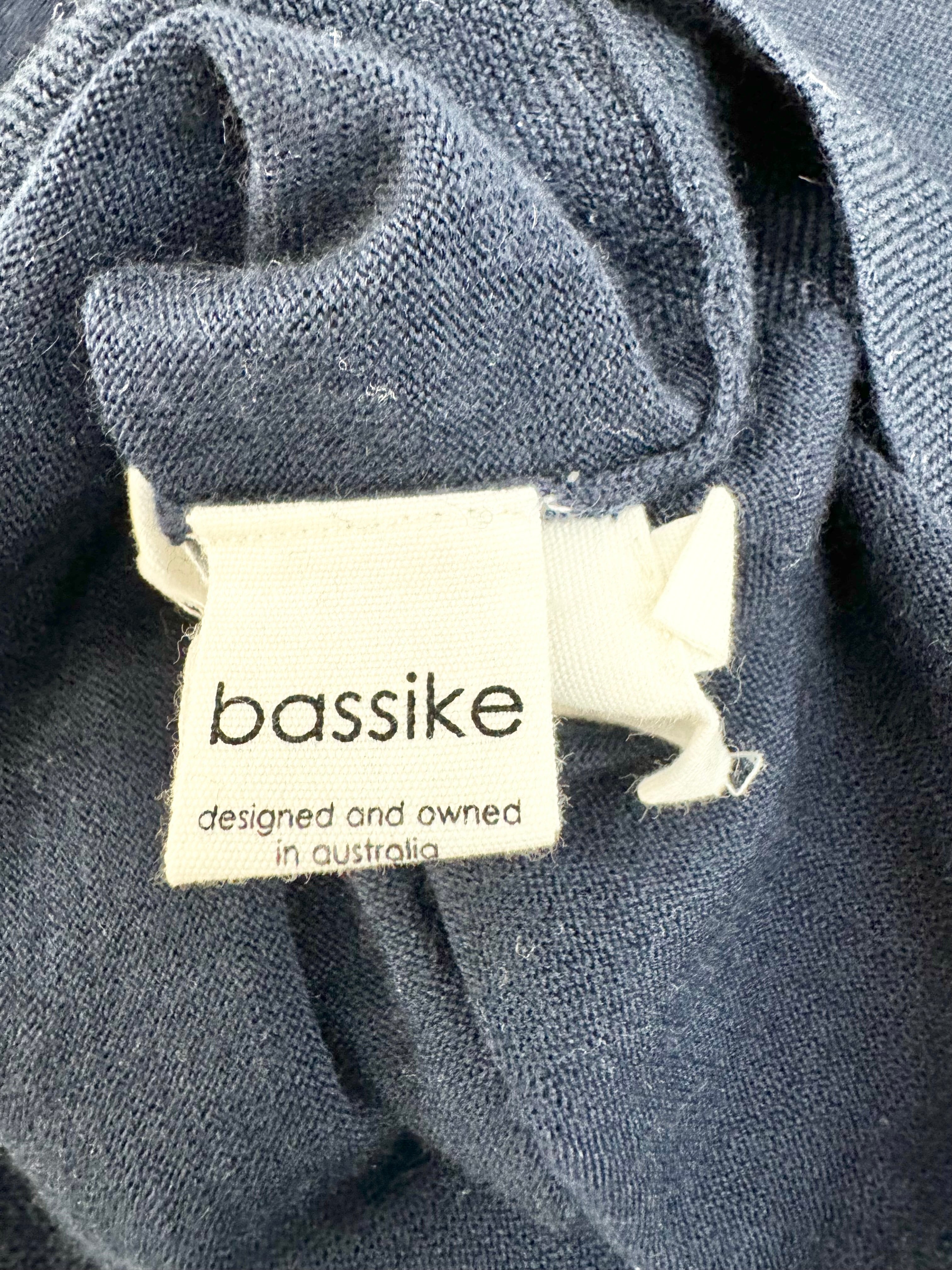 Bassike Knits Navy Merino Wool Skivvy - AU10