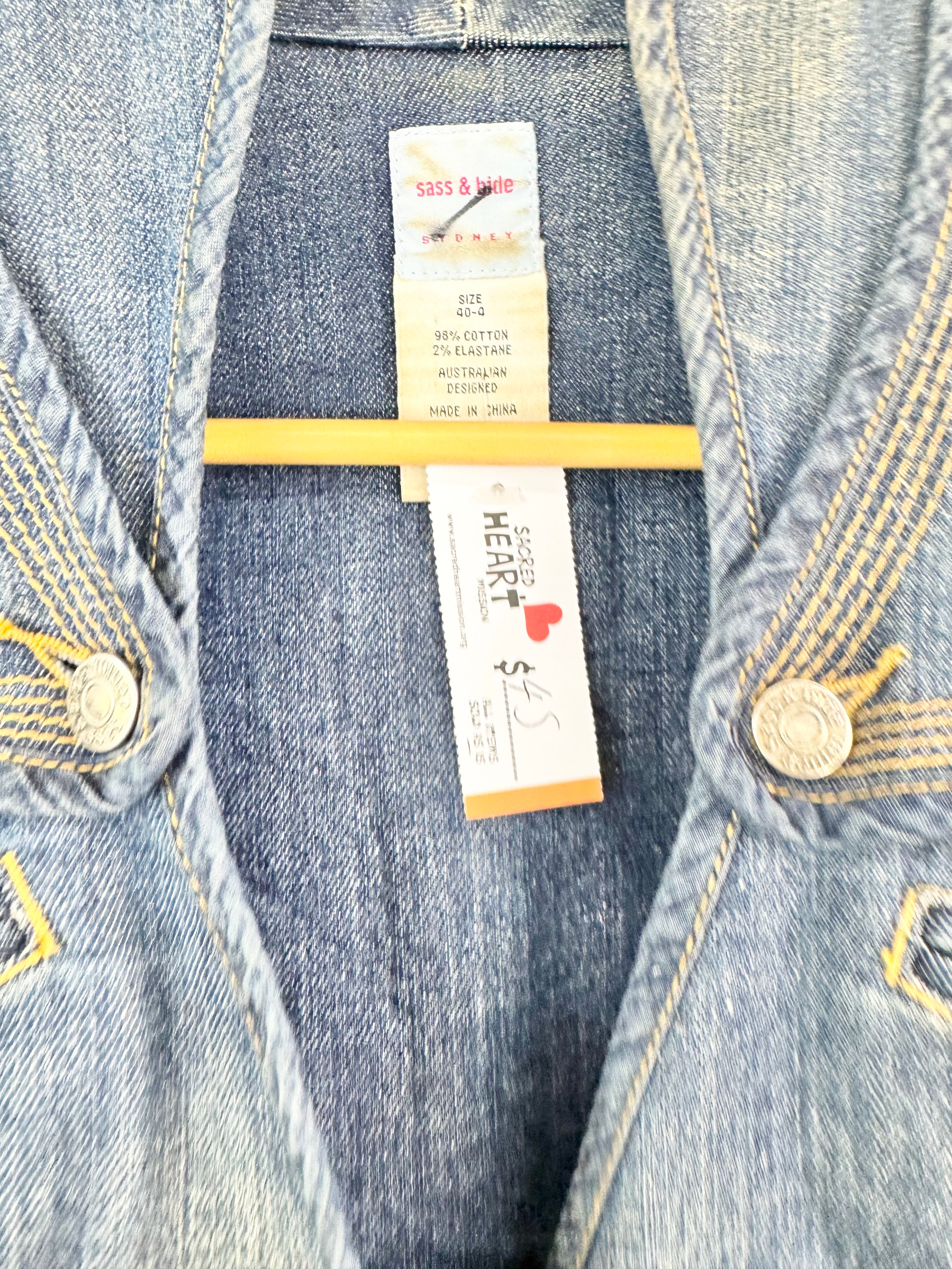 Vintage Sass & Bide Denim Jacket - AU8/10