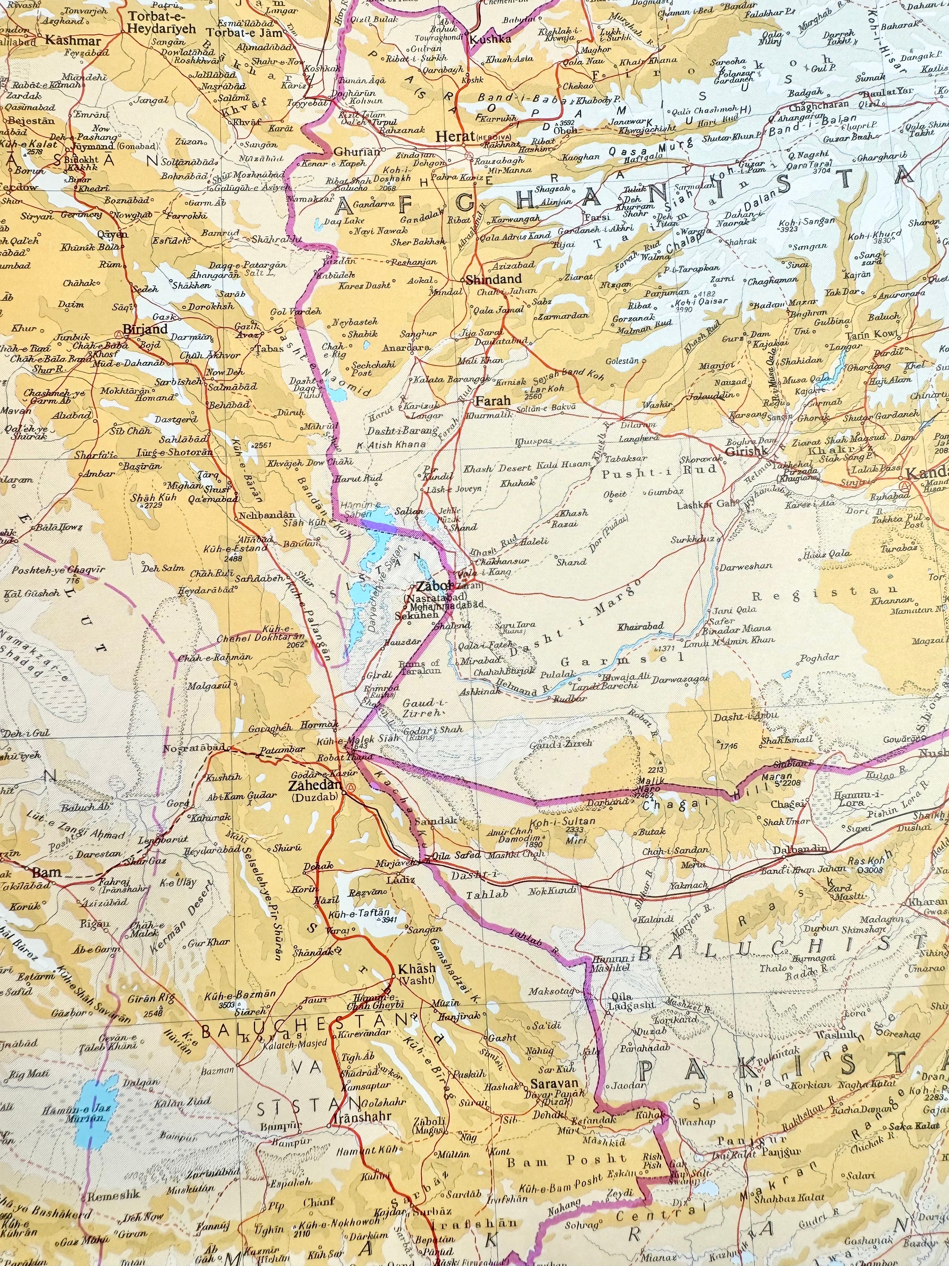 1983 Royal Geographical Society Leather Bound Atlas Book