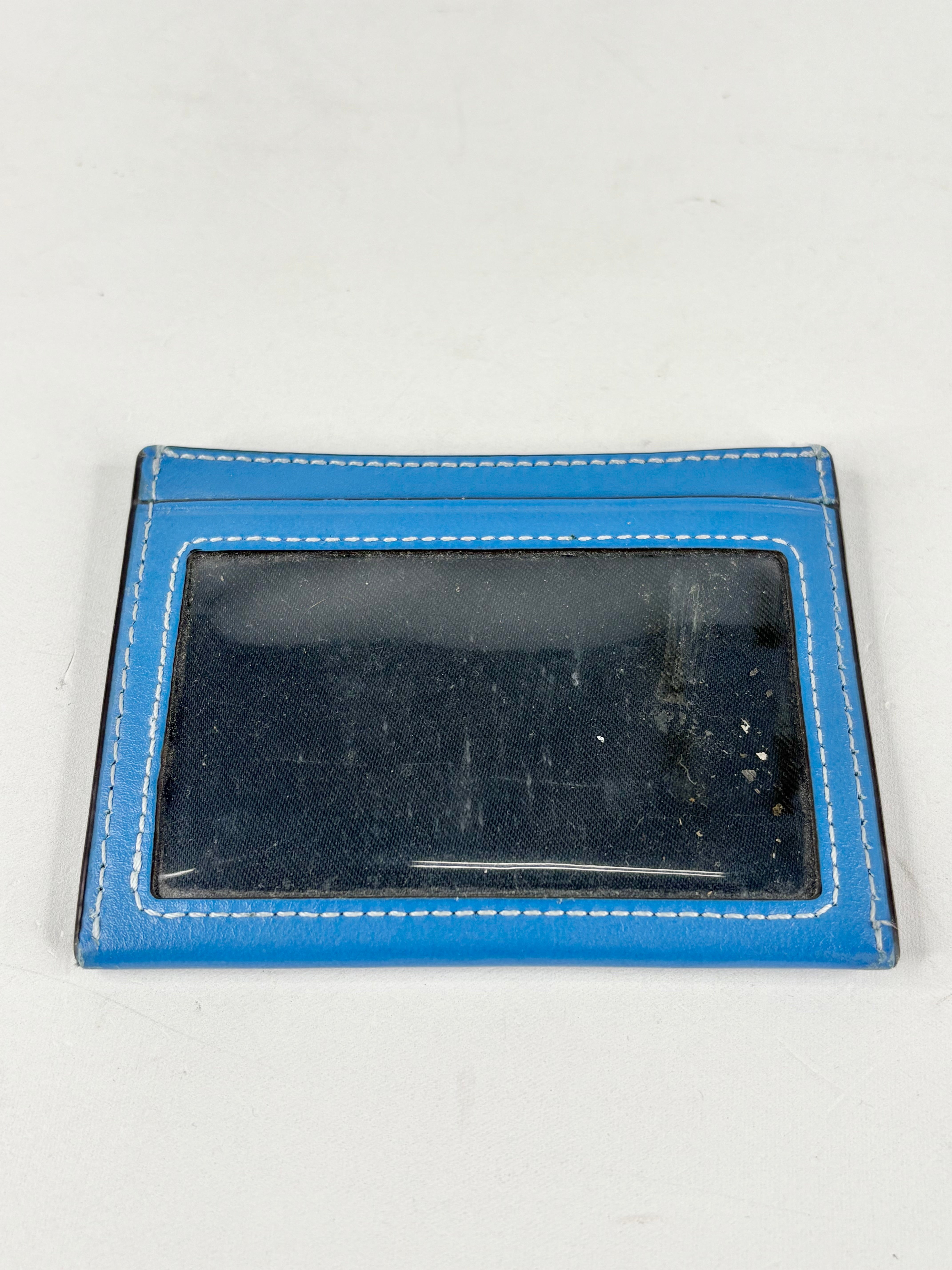 Coach Racer-Blue Leather Slim Card Case