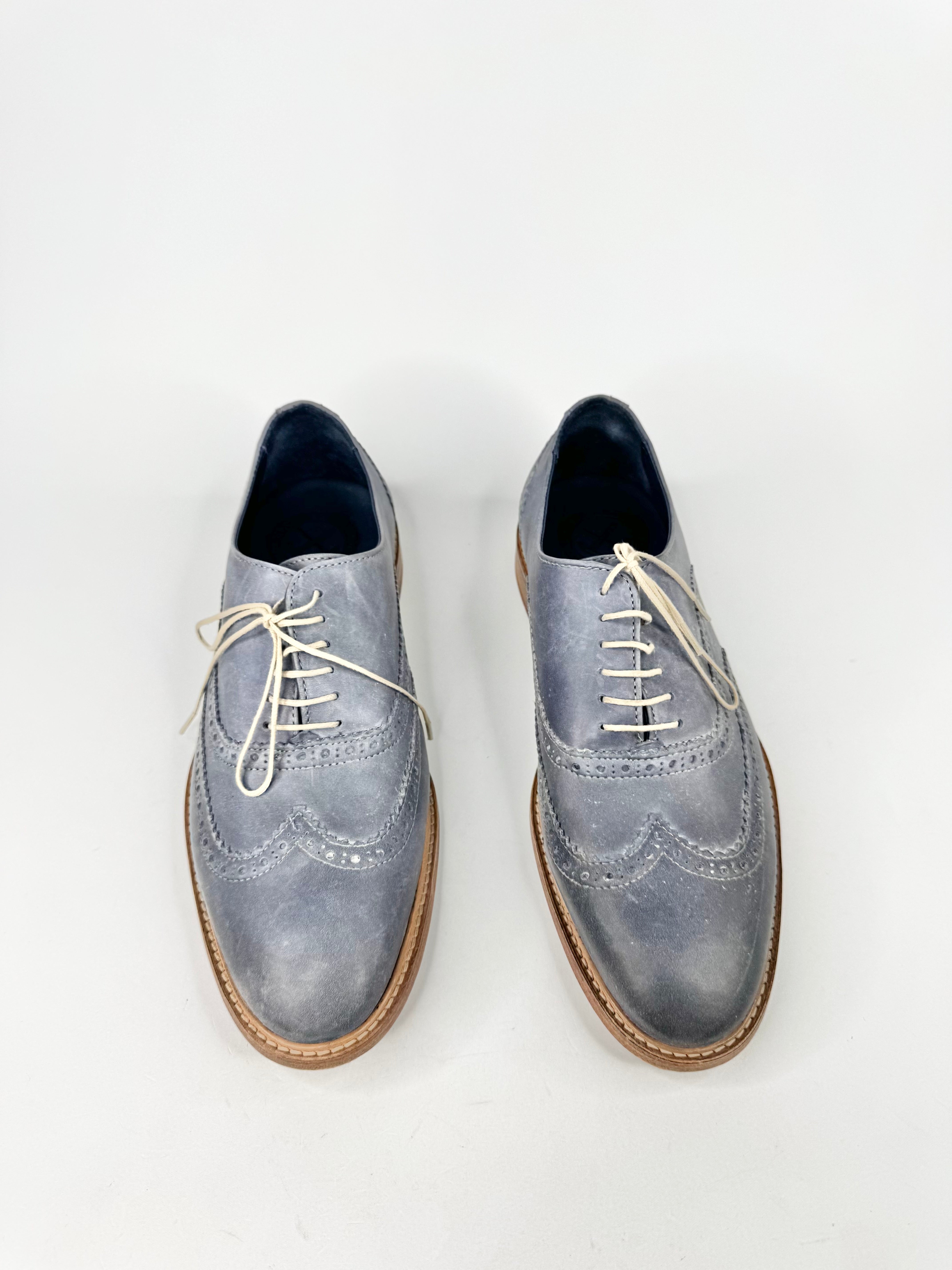 Meandher Stone Blue Brogues - EU42