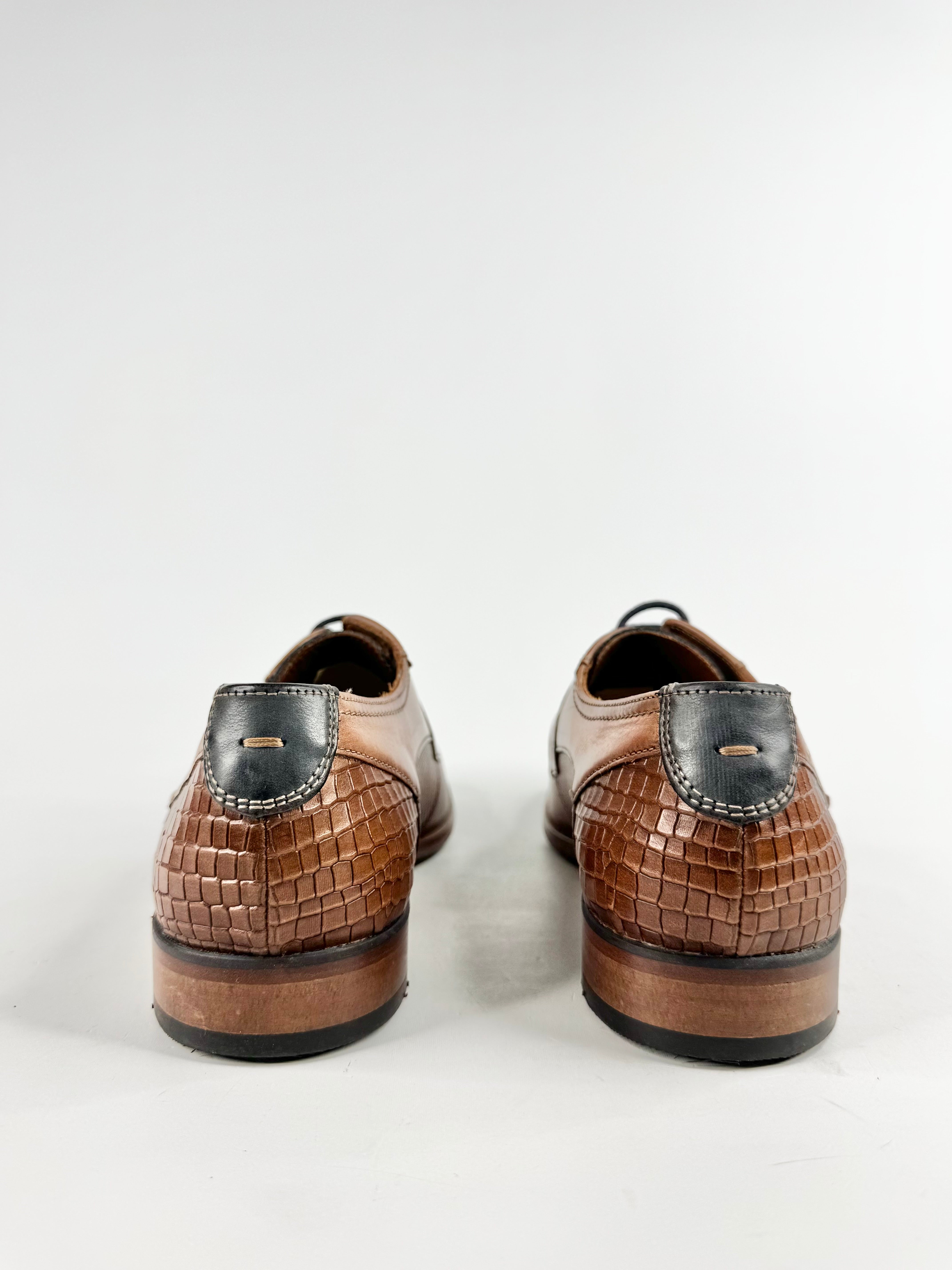 Harvard by Lloyd Germany Dark Tan Textured Lace Ups - EU41