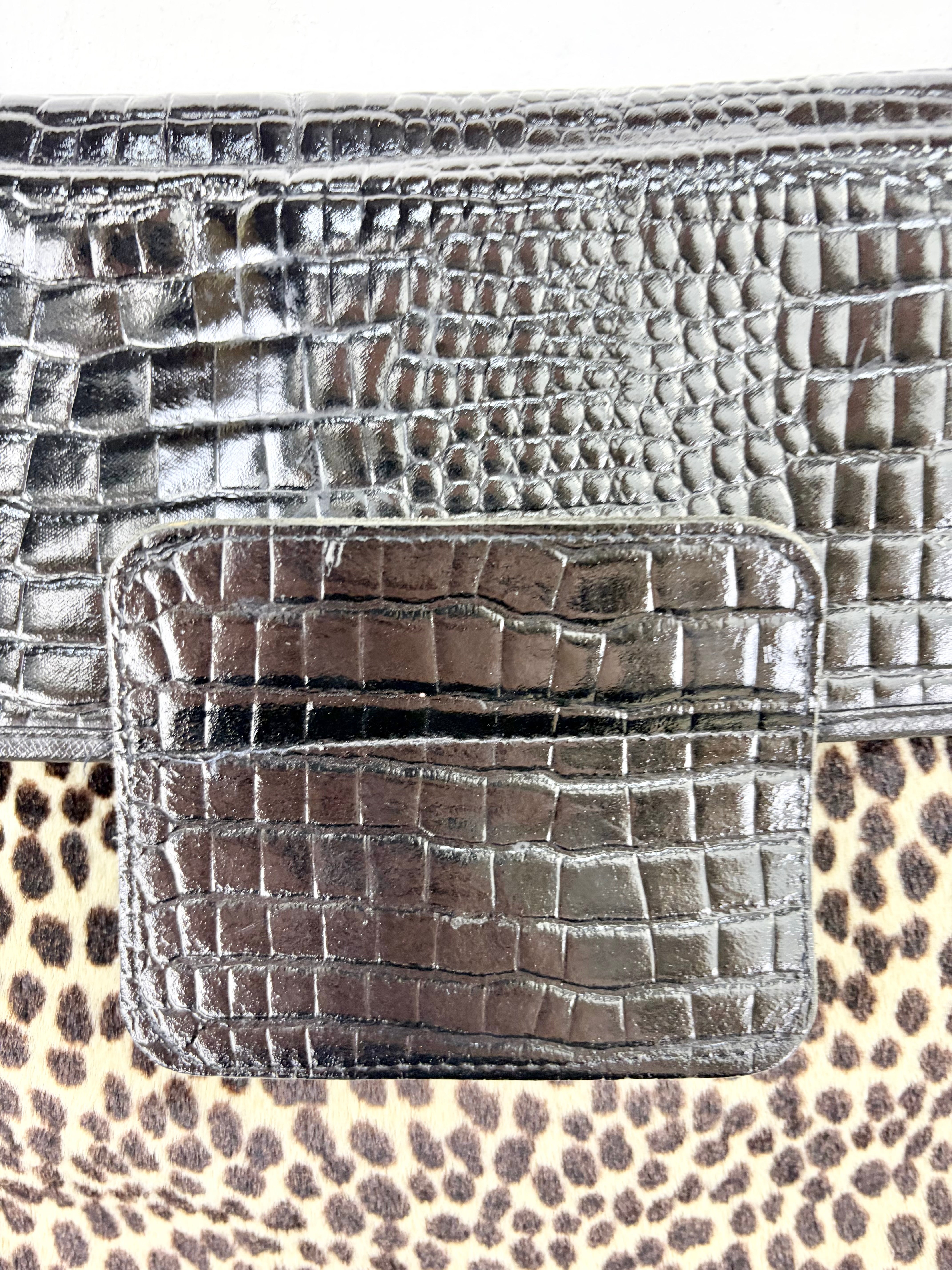 Vintage Cheetah Envelope Handbag