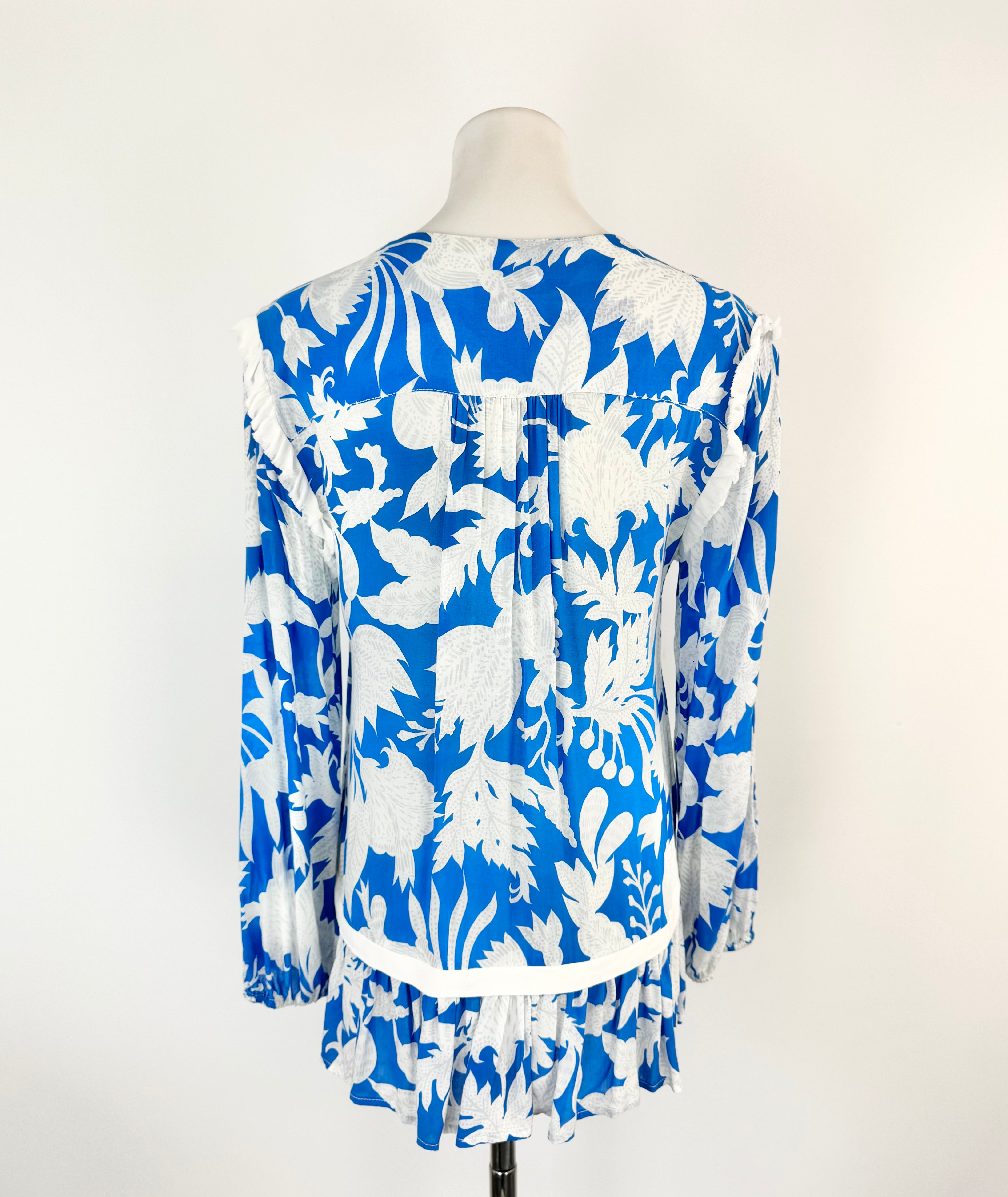 Once / Was Blue & White Floral Blouse - AU6/8