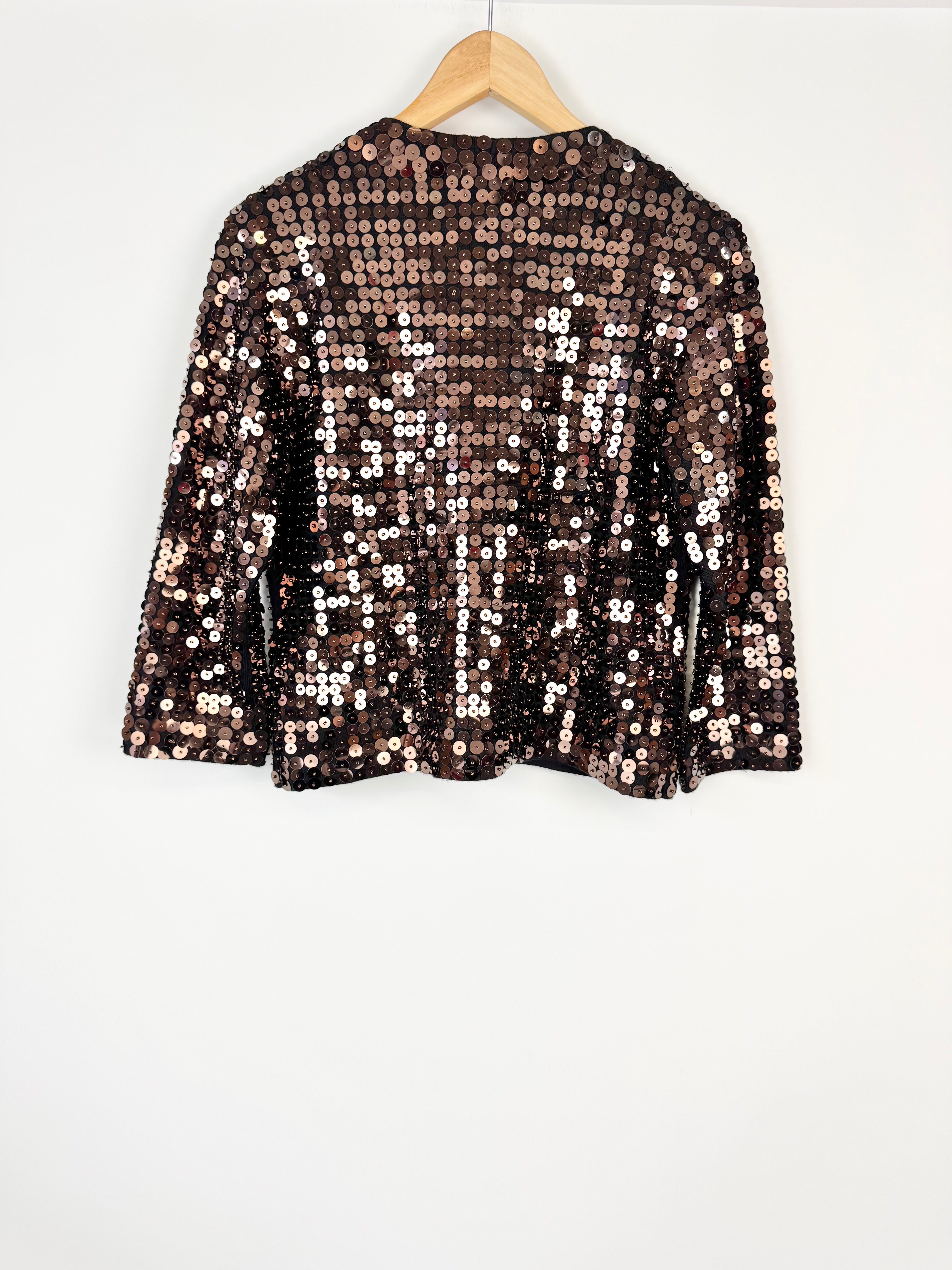 Karen Millen Bronze Sequin Cardigan - AU4
