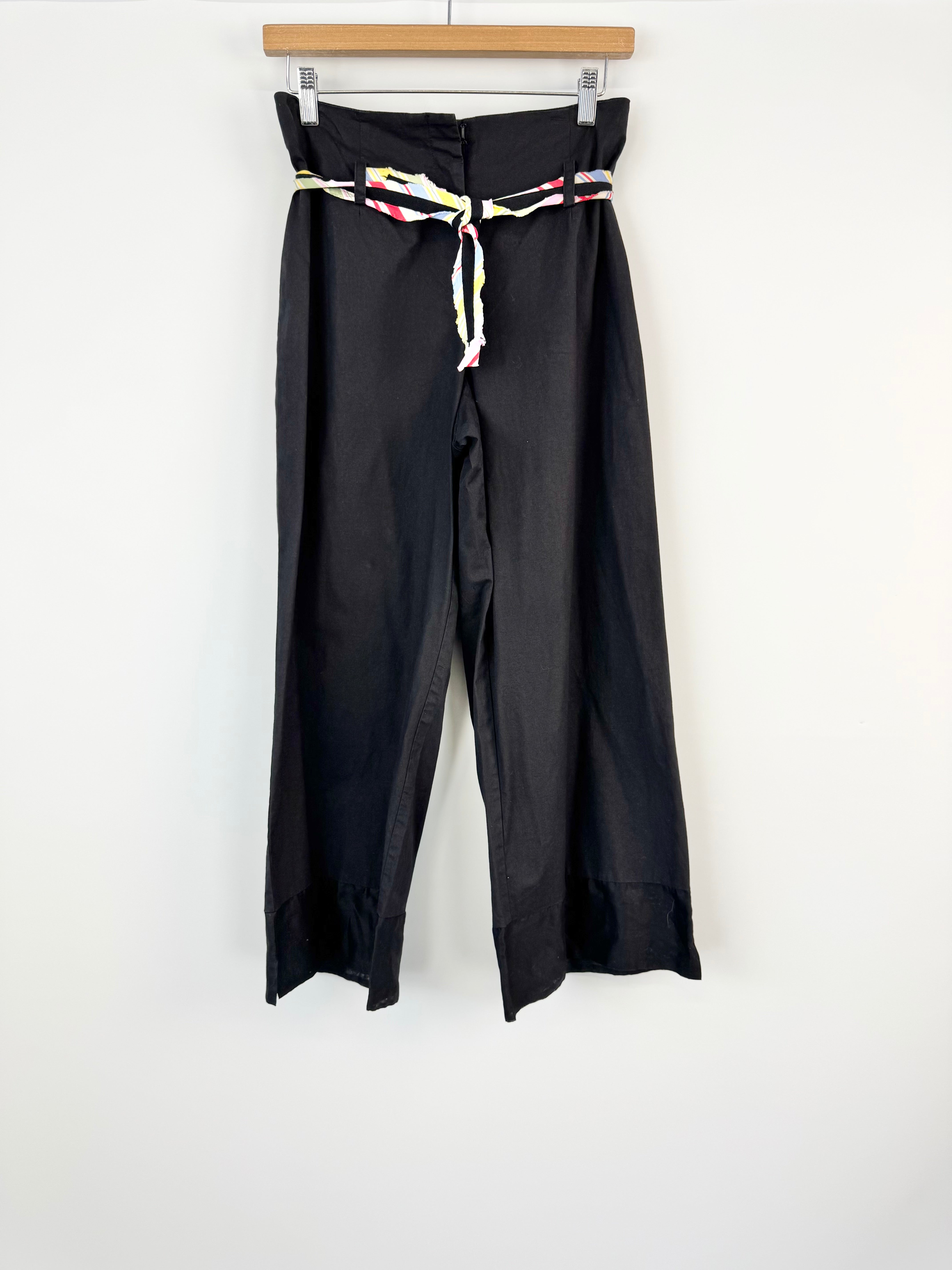 Nic. Black Belted Slacks - AU8