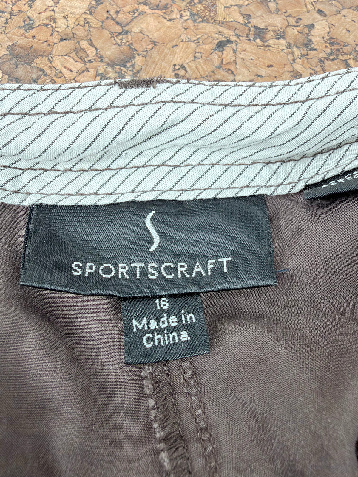 Sportscraft Brown Wide Cargo Capri - AU16