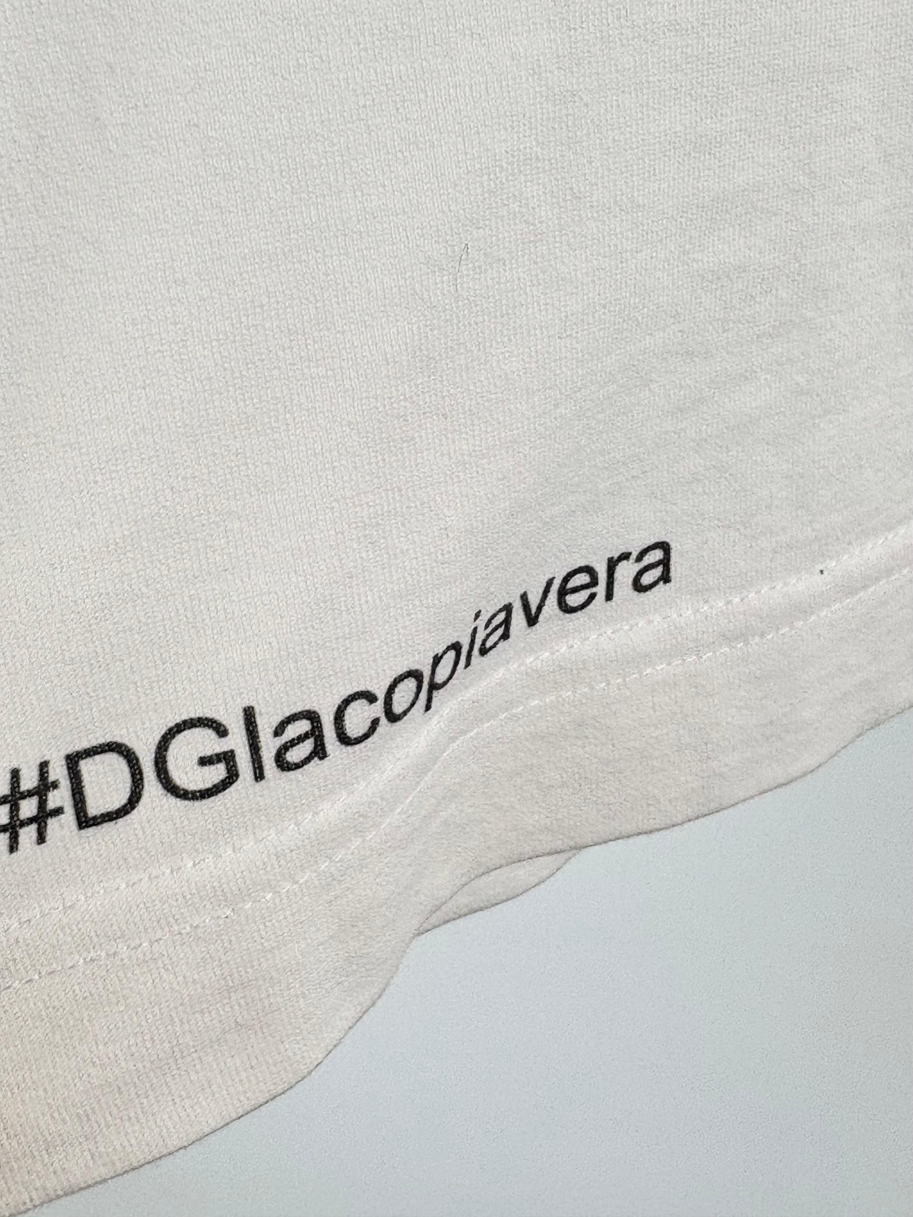 Dolce & Gabbana White 'Tropico Italiano' Embellished T-Shirt - AU8