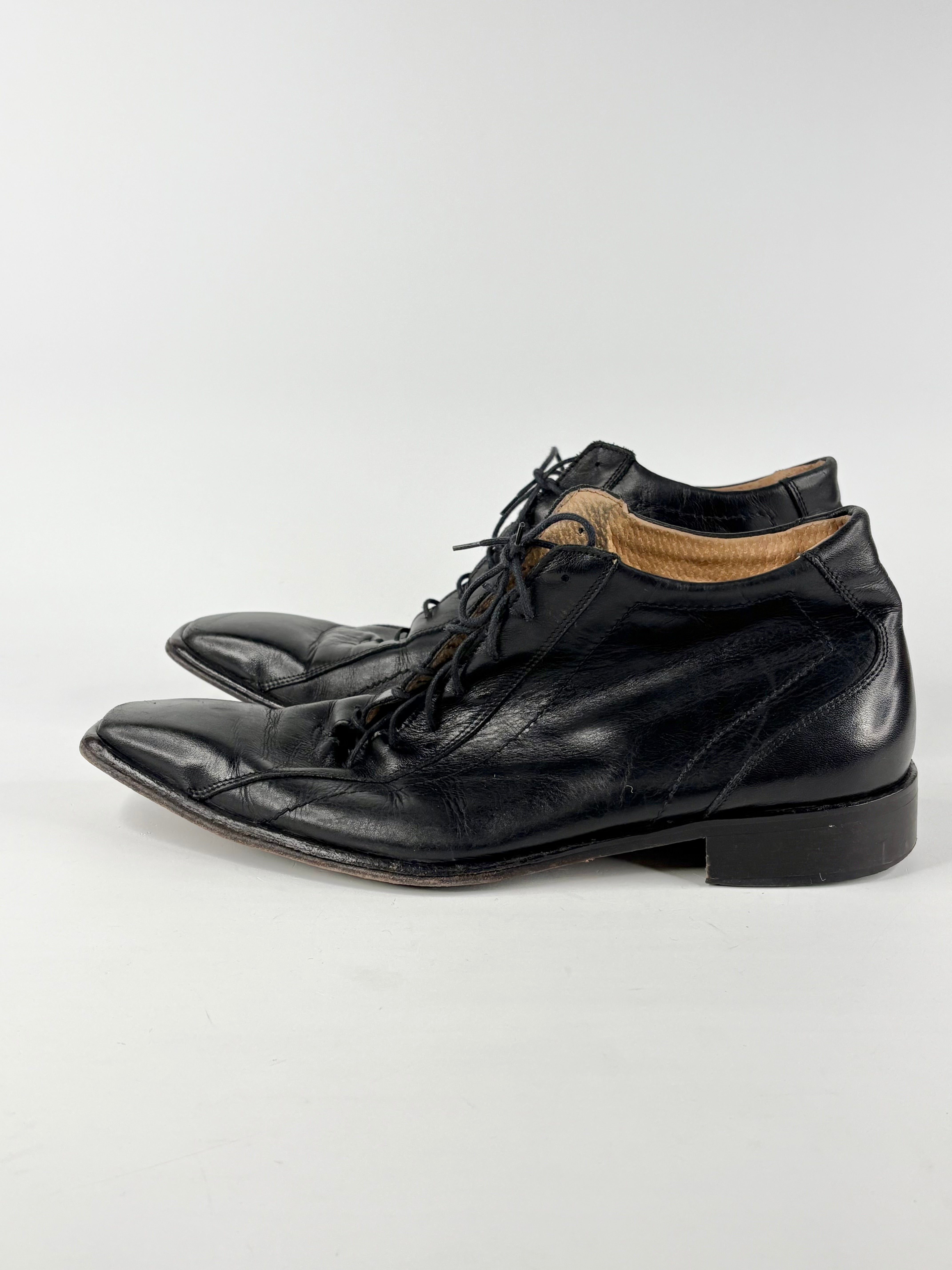 Soré Roma Black Leather Platypus-Toe Dress Shoes - EU46