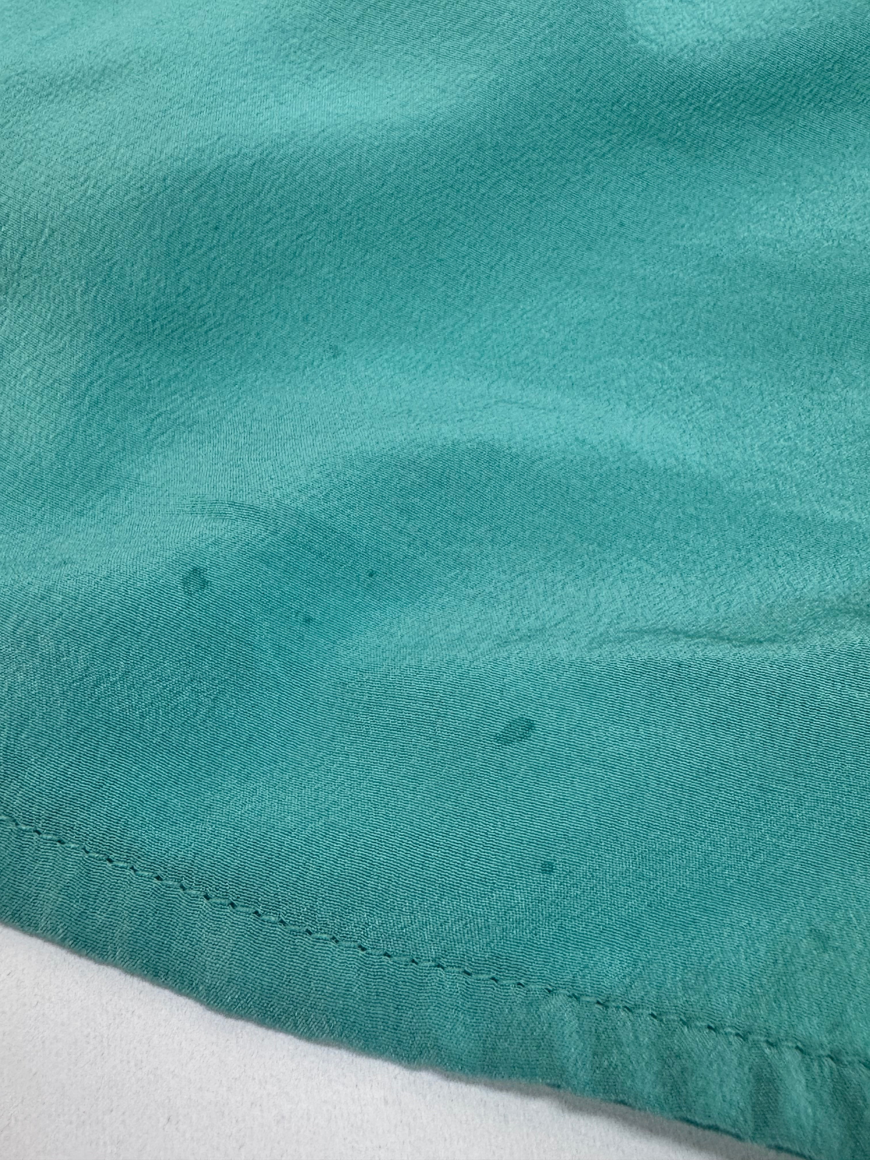 Zimmermann Aqua Off Shoulder Grecian Silk Mini Dress - AU8/10