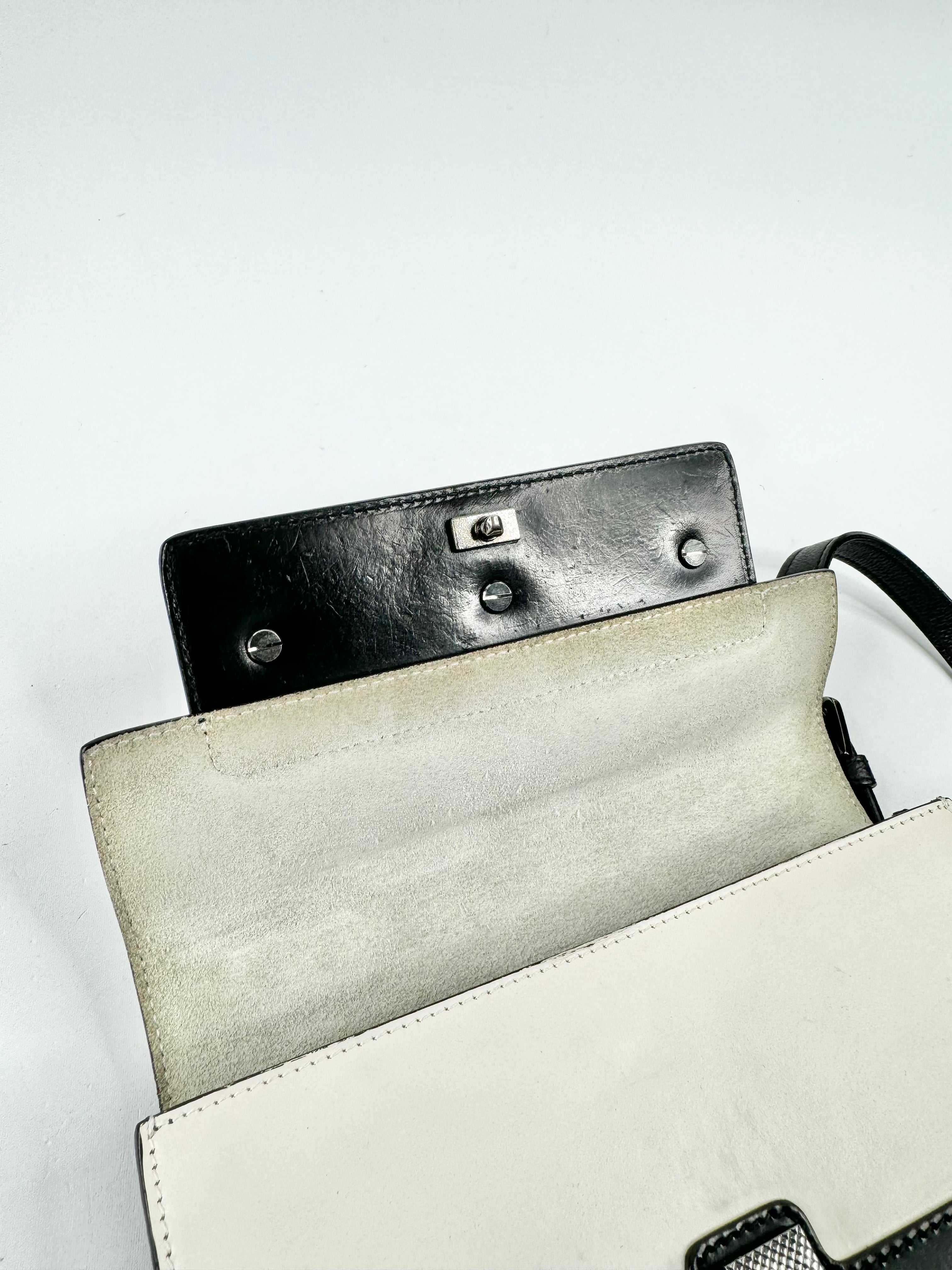 Furla Black & Cream Mini Cross Body Bag