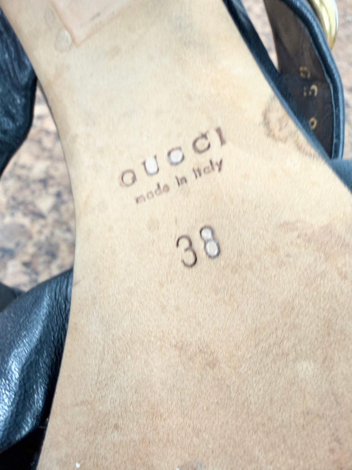 Gucci Black Studded Leather ‘Babushka’ Mules - EU38