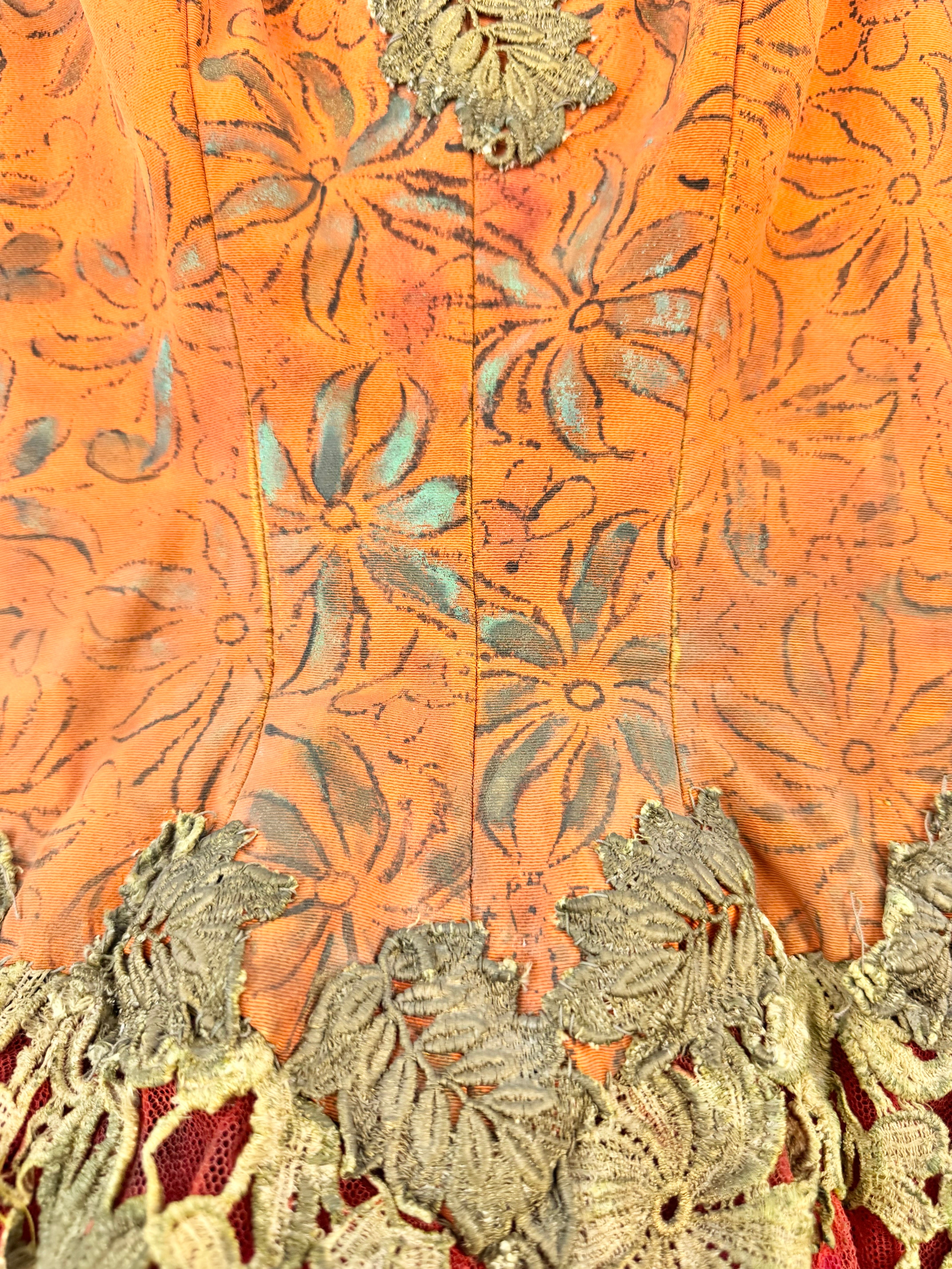 Vintage Autumnal Orange Ballet Costume - AU6