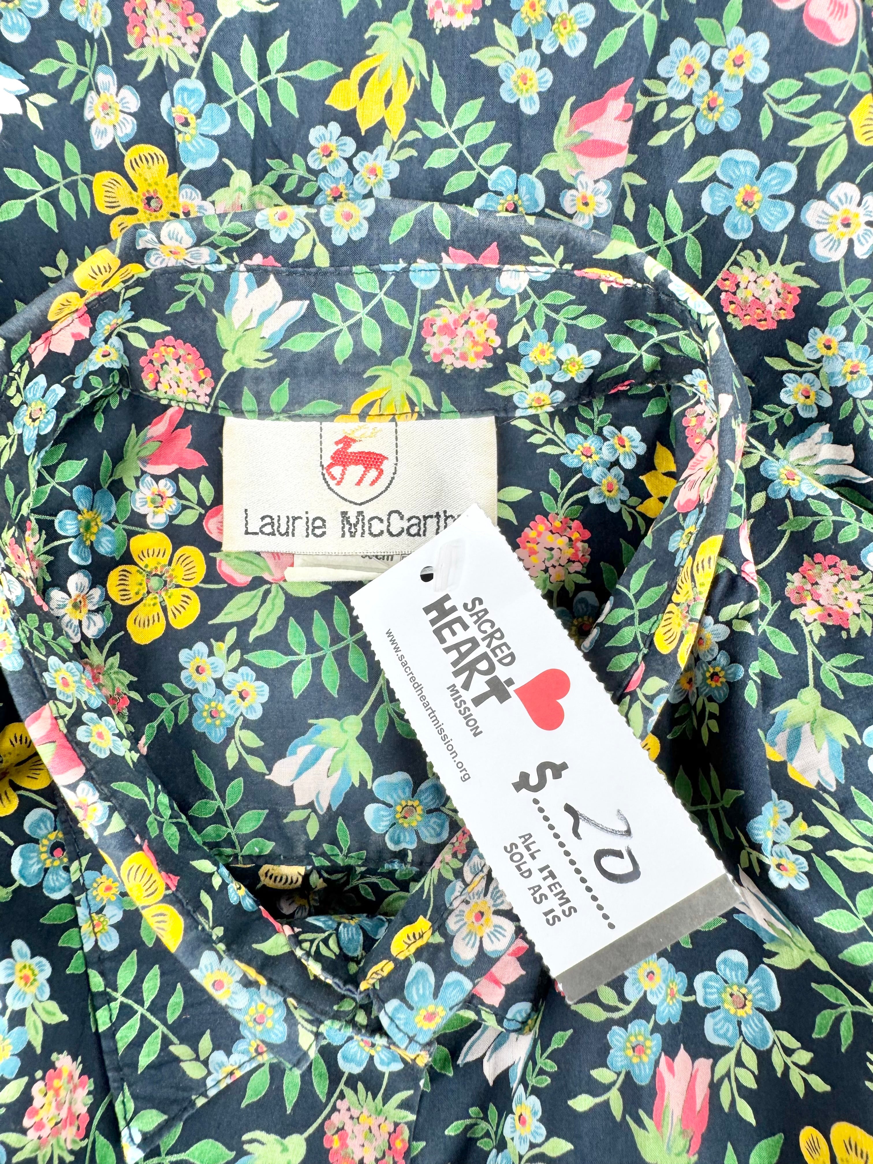 LAURIE MCCARTHY FLORAL SHORT SLEEVE SHIRT - AU12