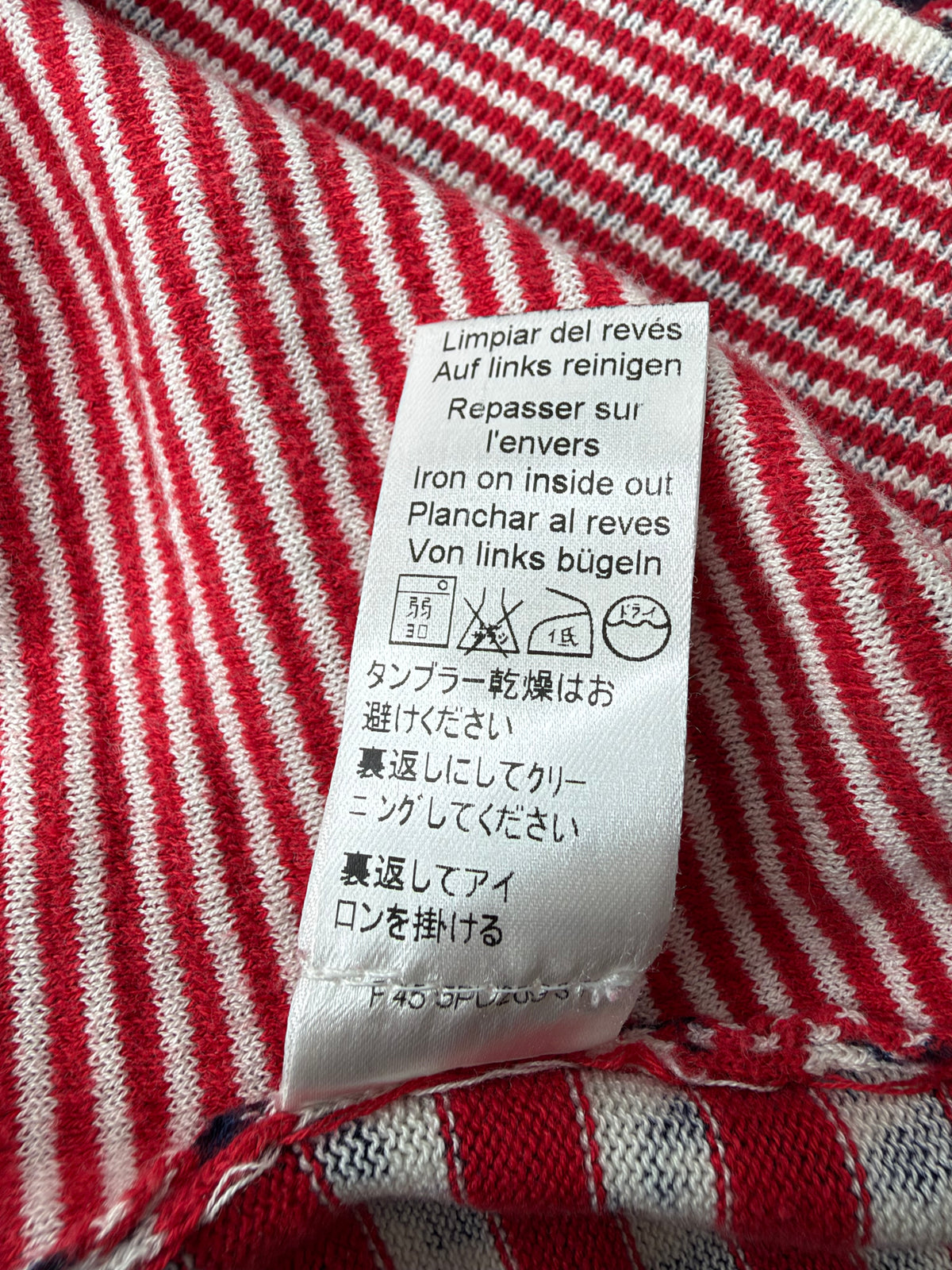 Kenzo Spring Summer 2014 Red & White Fish Patterned Striped Jumper - AU10