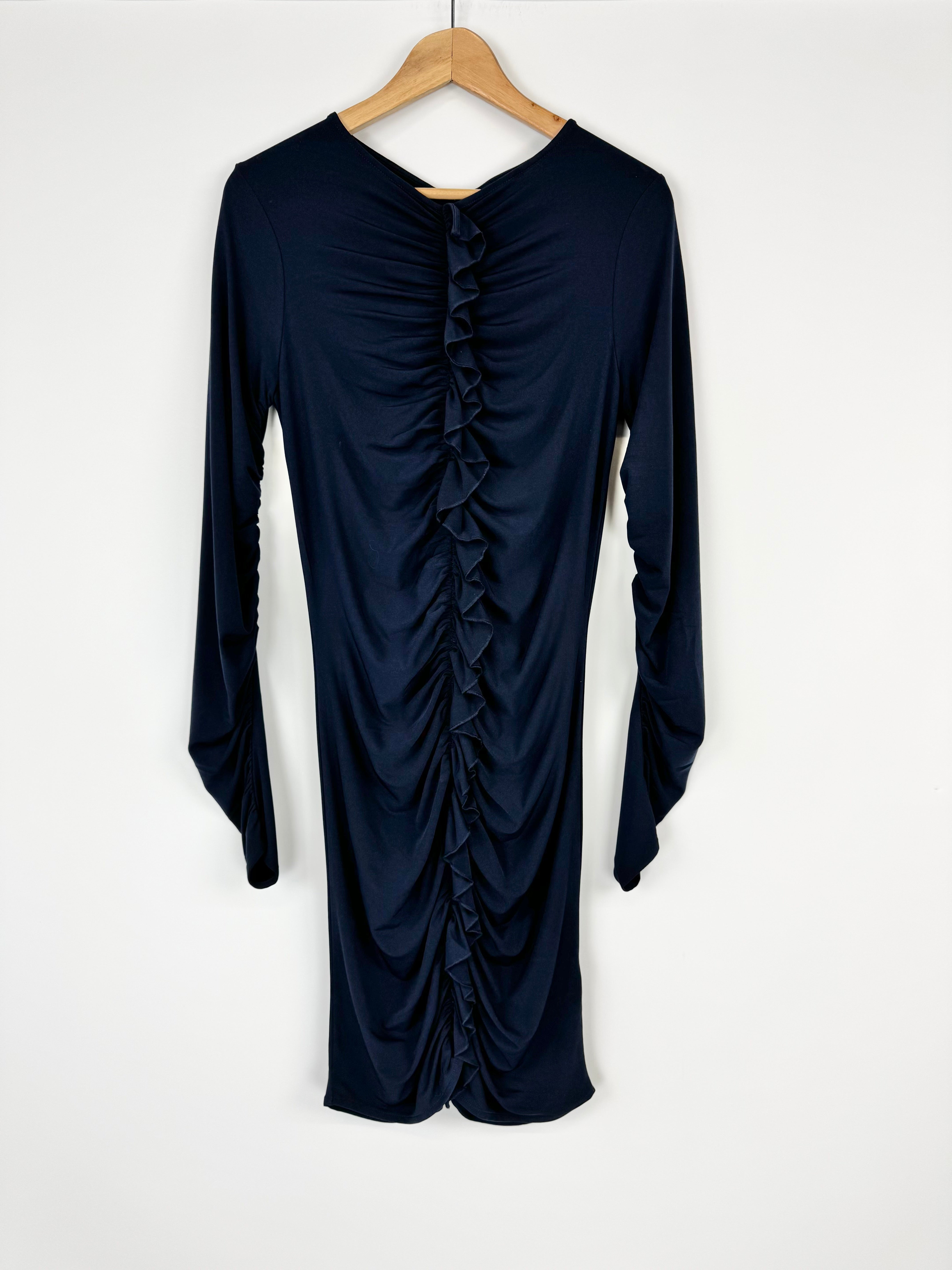 Reiss Navy Ruched Midi 'Harriet Dress - AU10