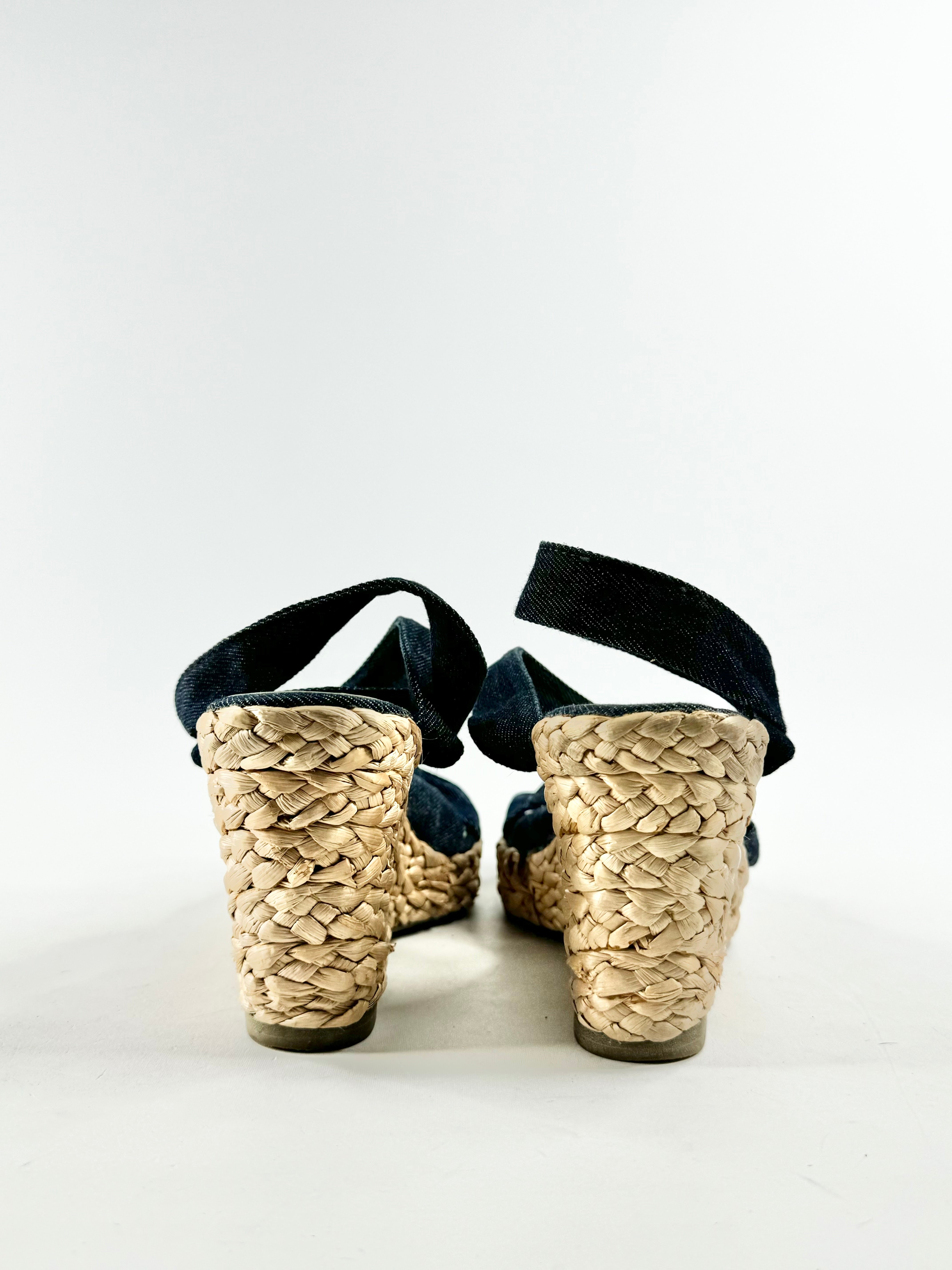 Sambag Denim Espadrille Wedges - EU38