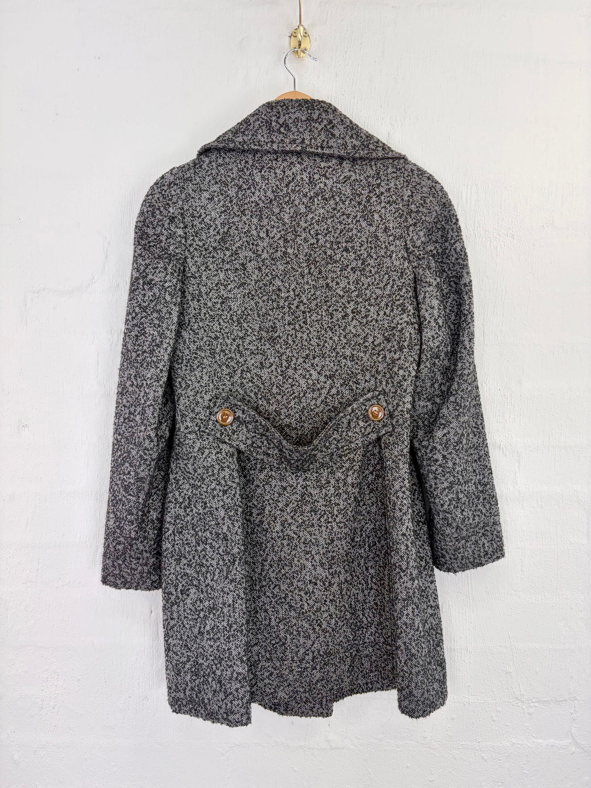 Vivienne Westwood Red Label Grey Herringbone Textile Double Breasted Coat - AU14/16