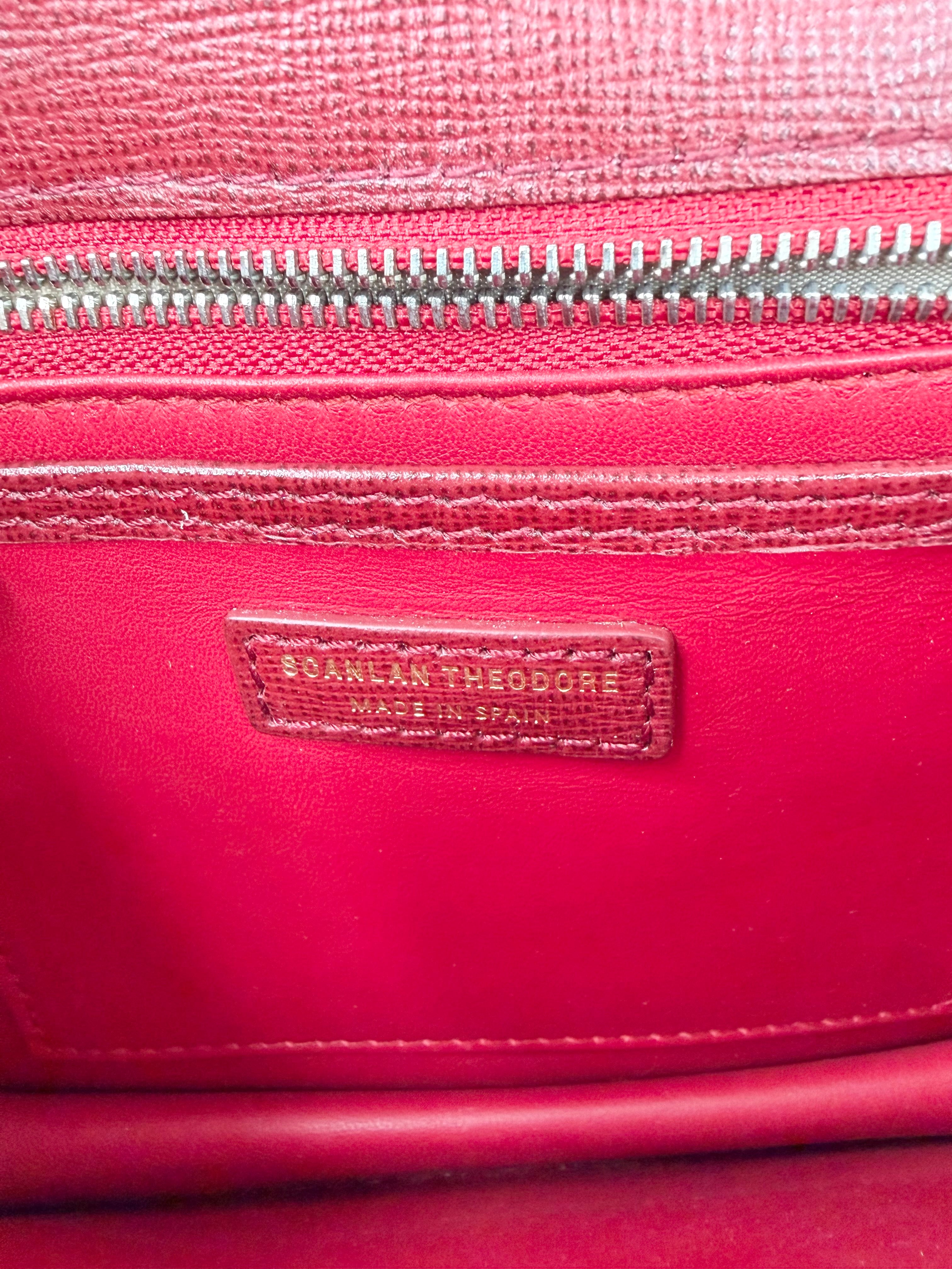 Scanlan Theodore Deep Red Studded Handbag