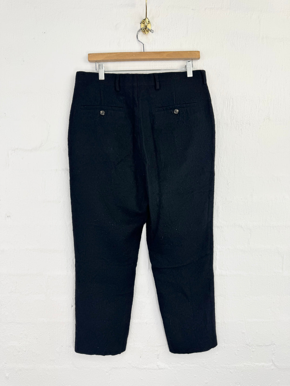 Rick Owens Season 19 Larry Black Wool Capris - AU10