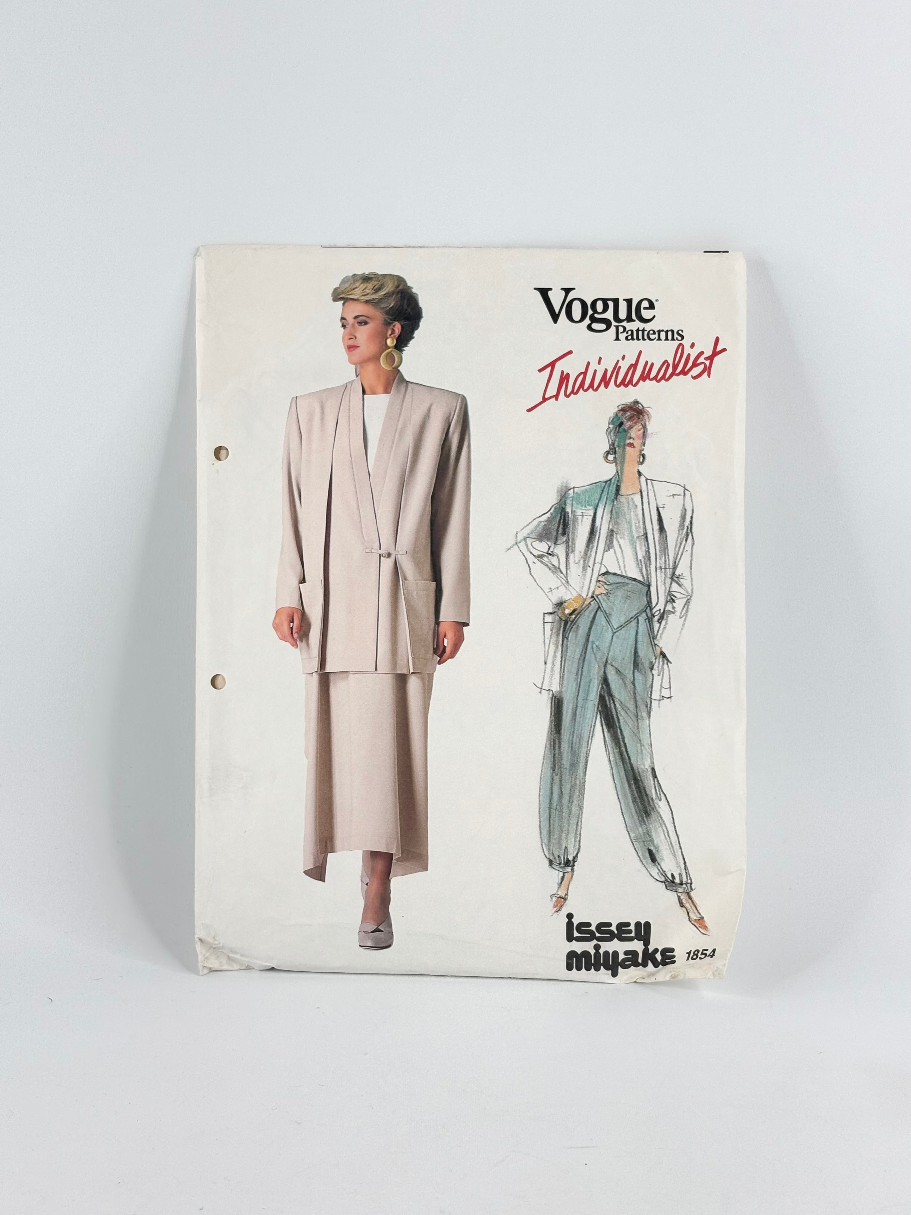 Vogue Patterns Individualist Issey Miyake Jacket, Pant & Skirt: No. 1854 - Size 8