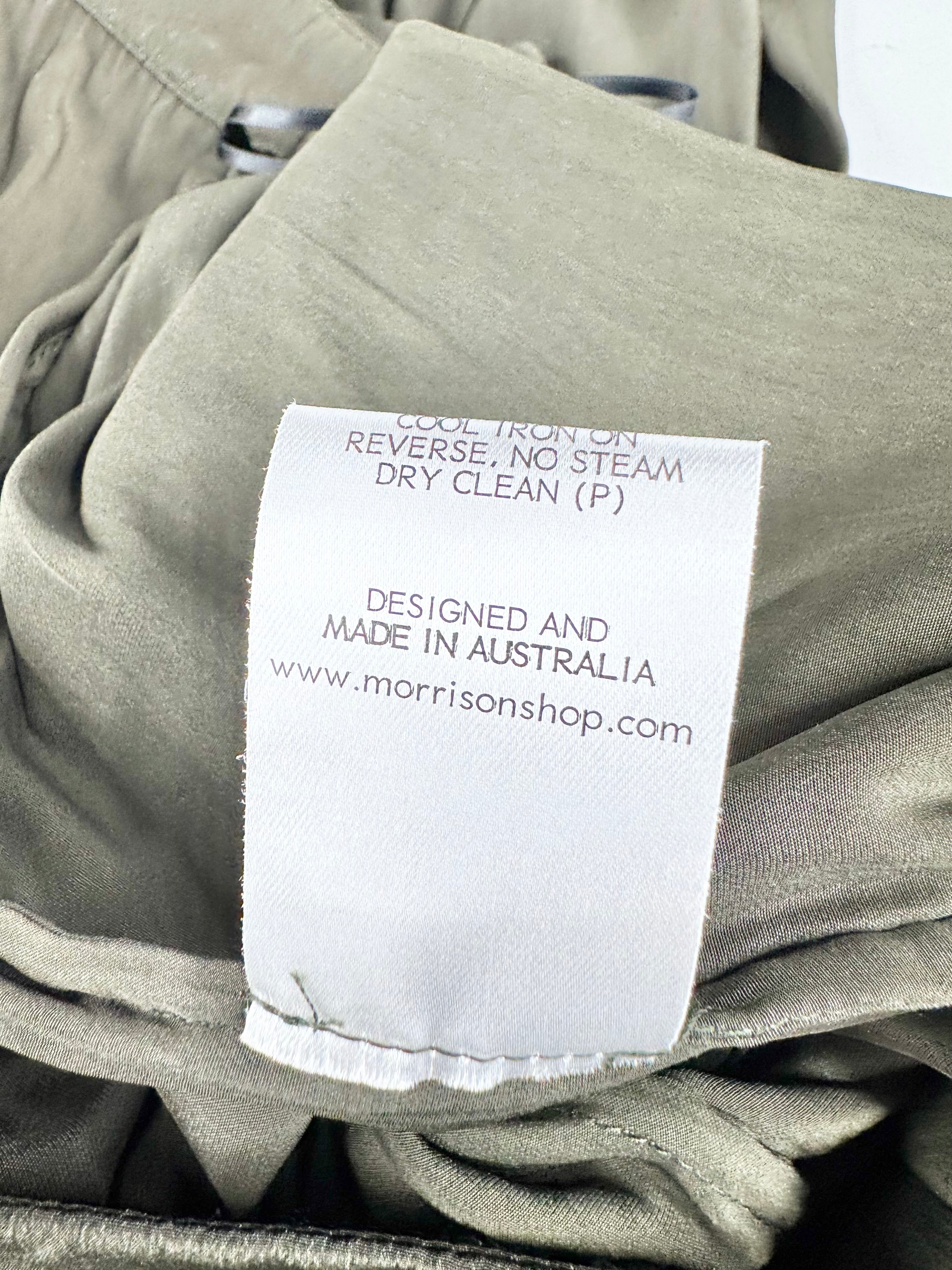 Morrison Olive Green Wide Leg Slacks - AU10/12