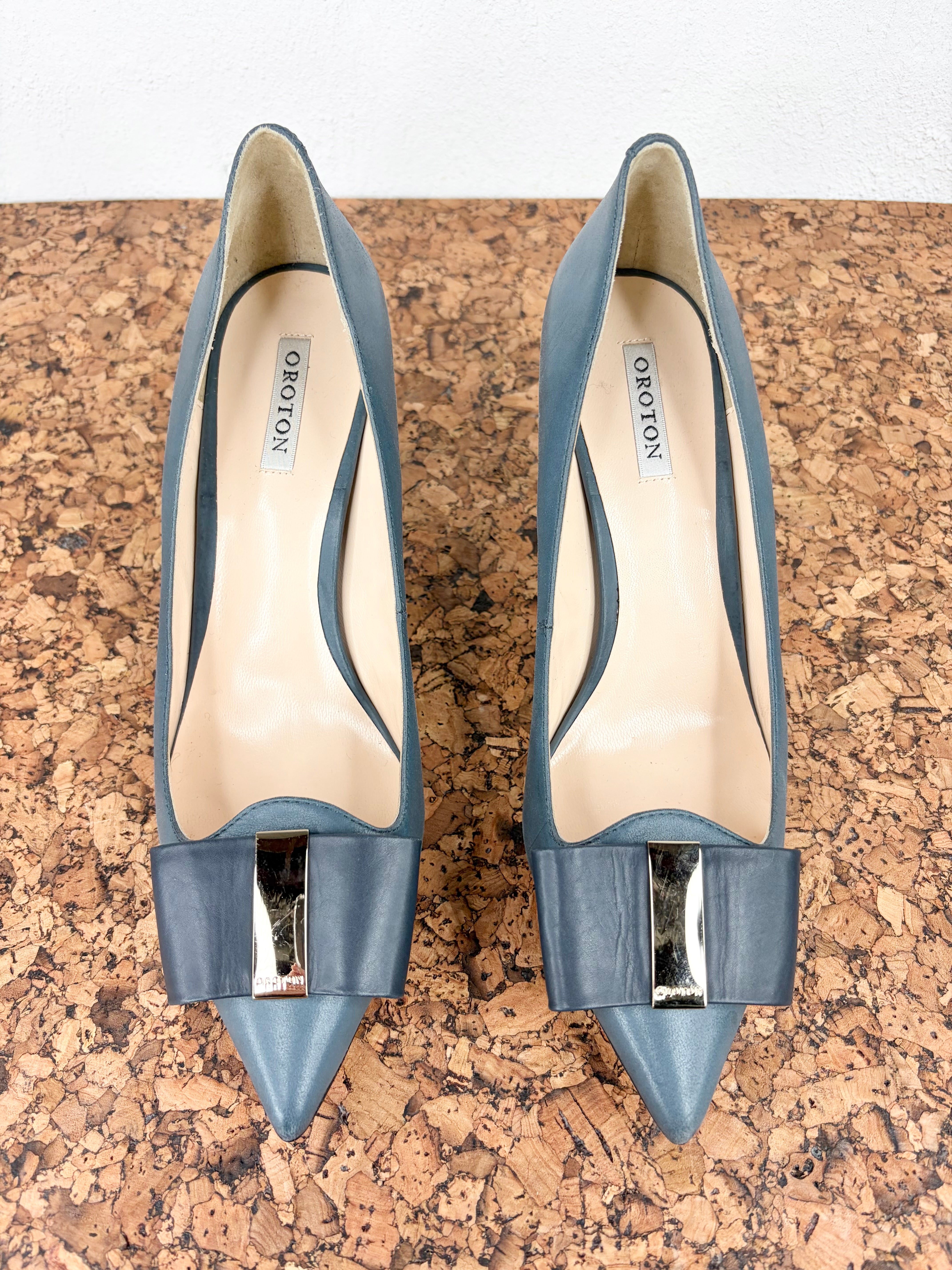 Oroton Steel Blue Pumps - EU39