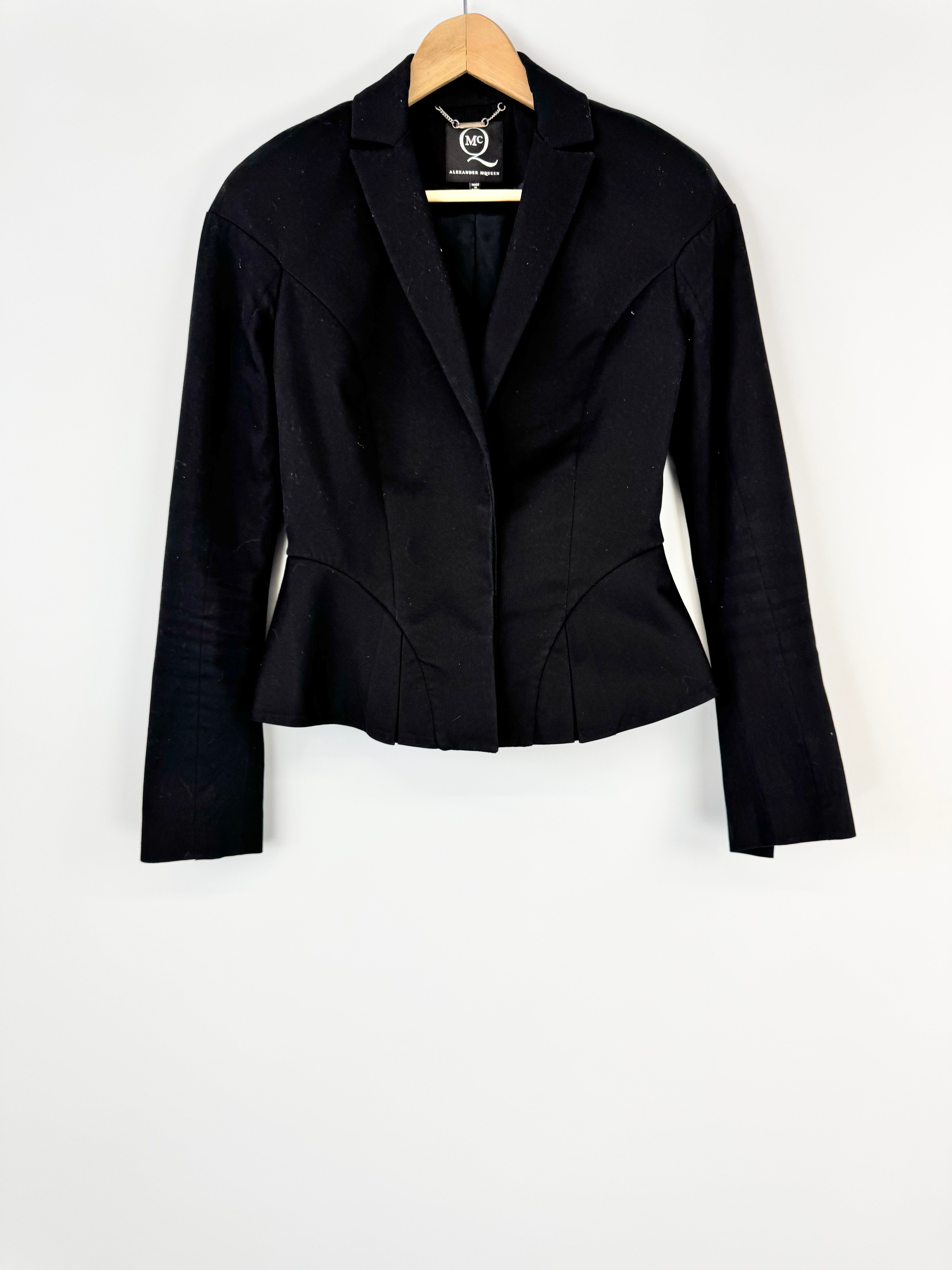 McQ by Alexander McQueen Black Flared Blazer - AU8/10