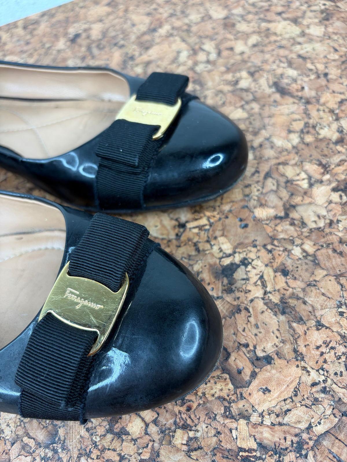 Salvatore Ferragamo Patent Leather Ballet Flats - EU41.5
