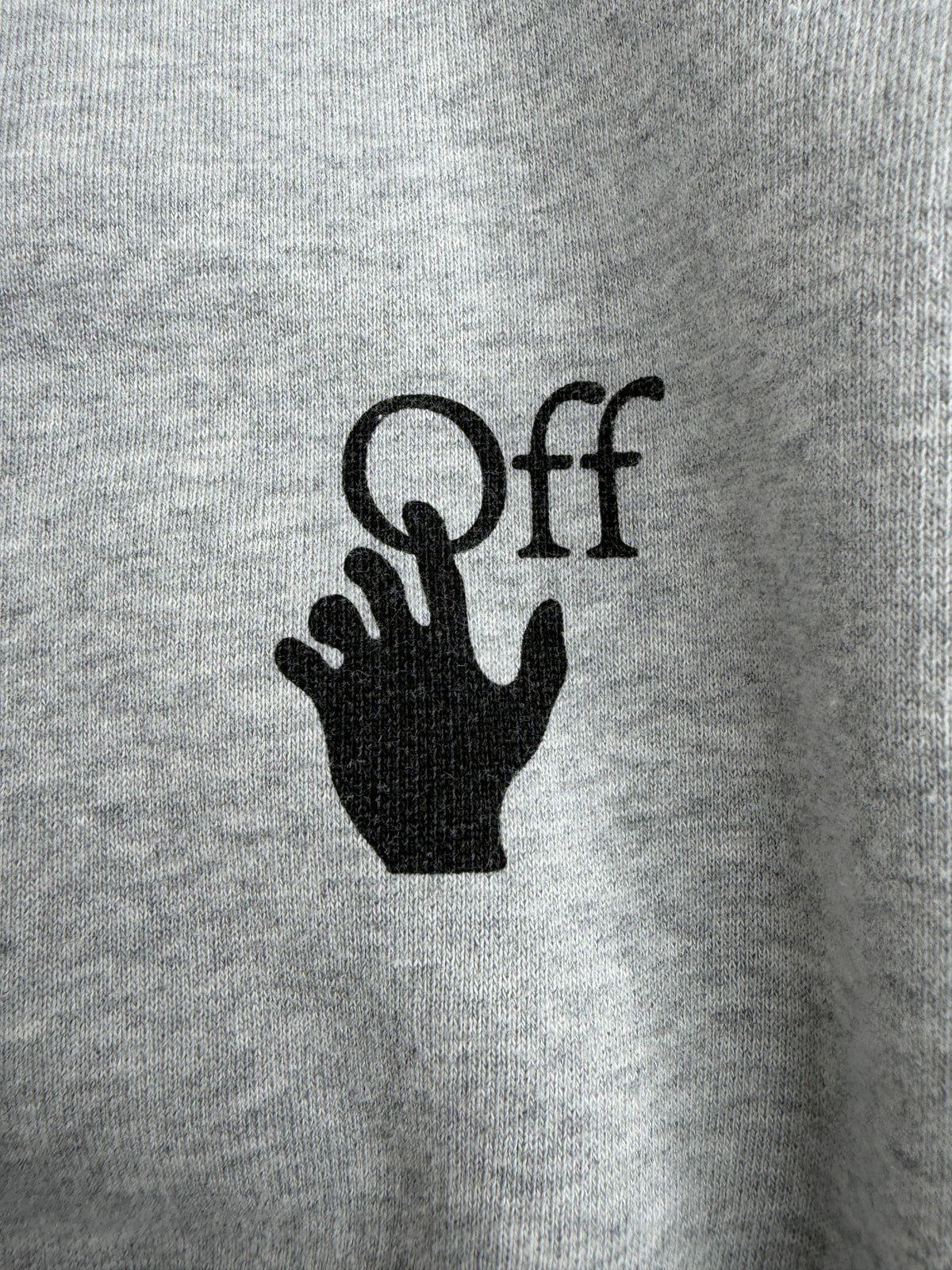 Off-White Grey & Red Graffiti Arrow Sweater - L