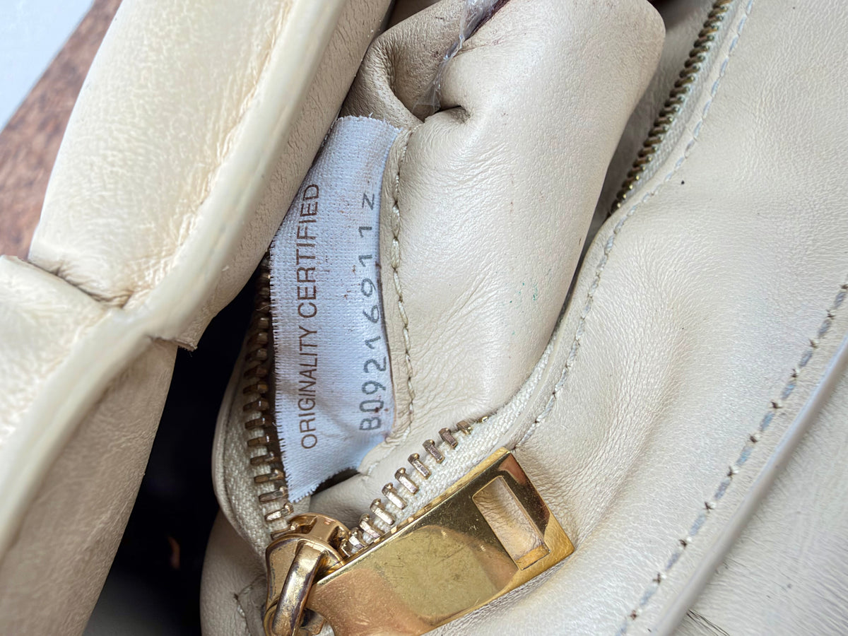 Bottega Veneta Chain Cassette Bag in Porridge & Gold