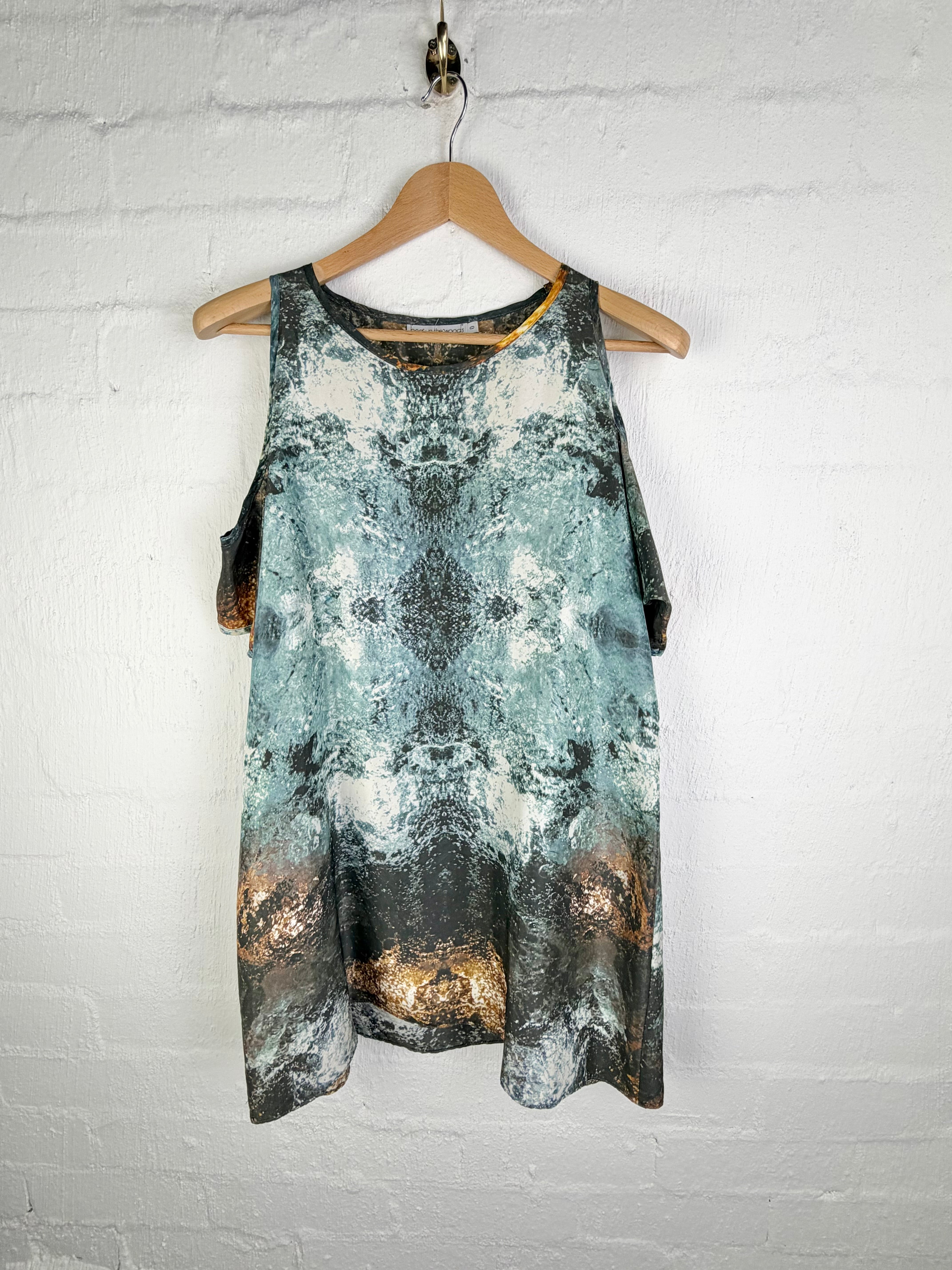 Beau in the Woods Abstract Pattern Silk Blouse - AU8