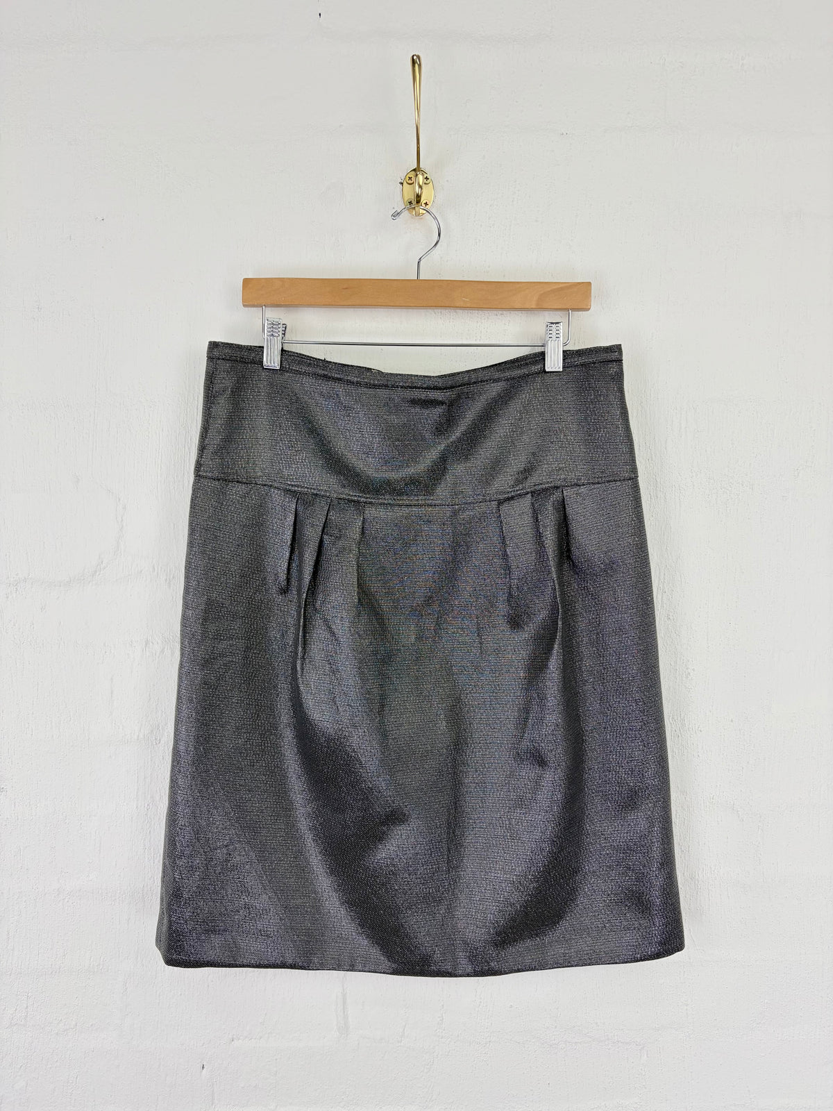 Burberry London Pewter Metallic Skirt - AU12