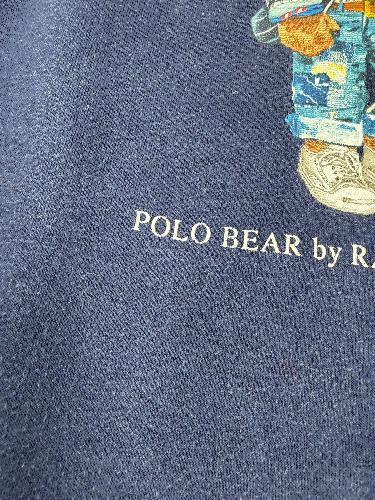 Ralph Lauren Iconic Navy Blue Polo Bear Crew Neck Sweater - M