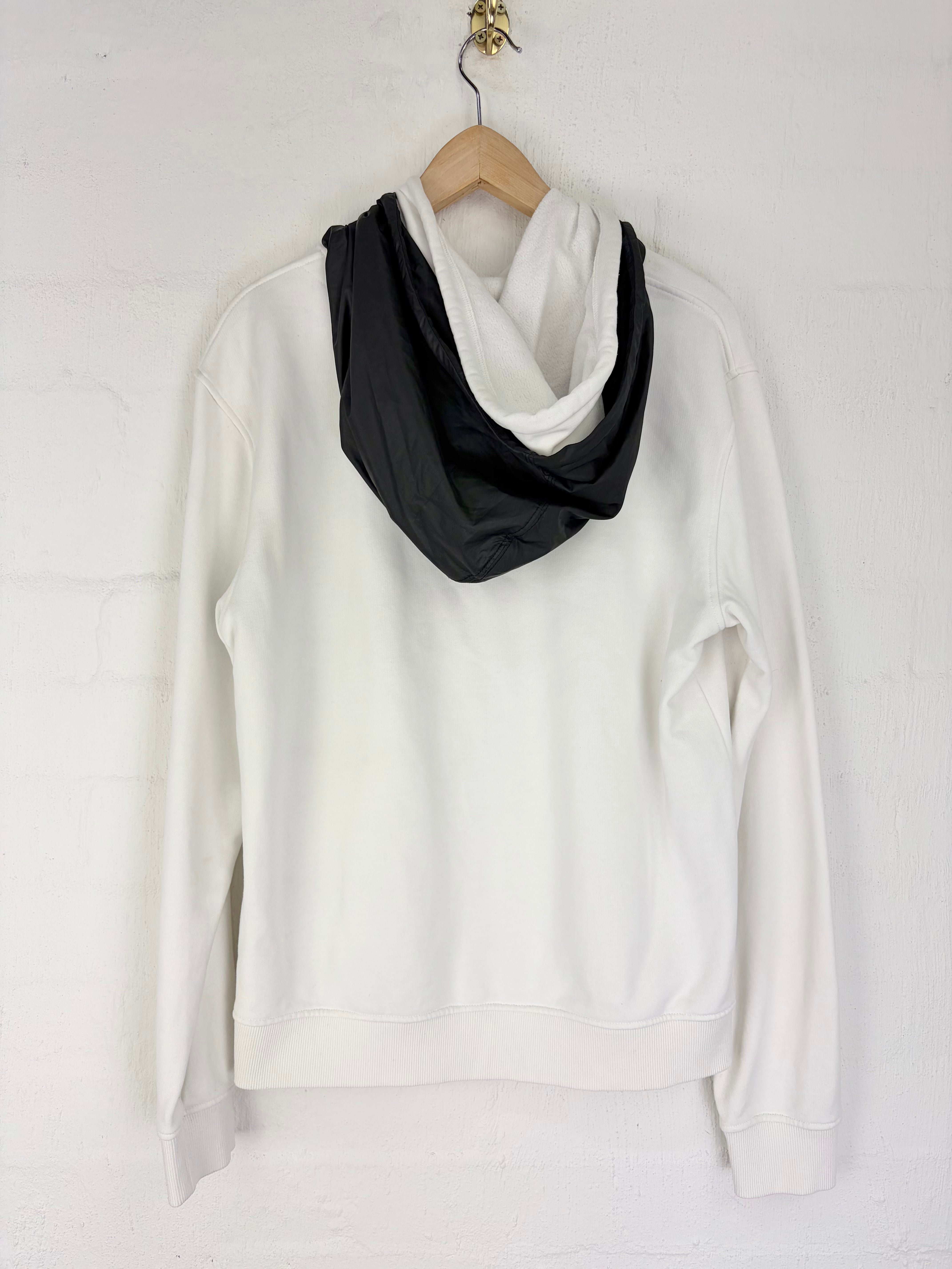 Kenzo White & Black Logo Hoodie - S