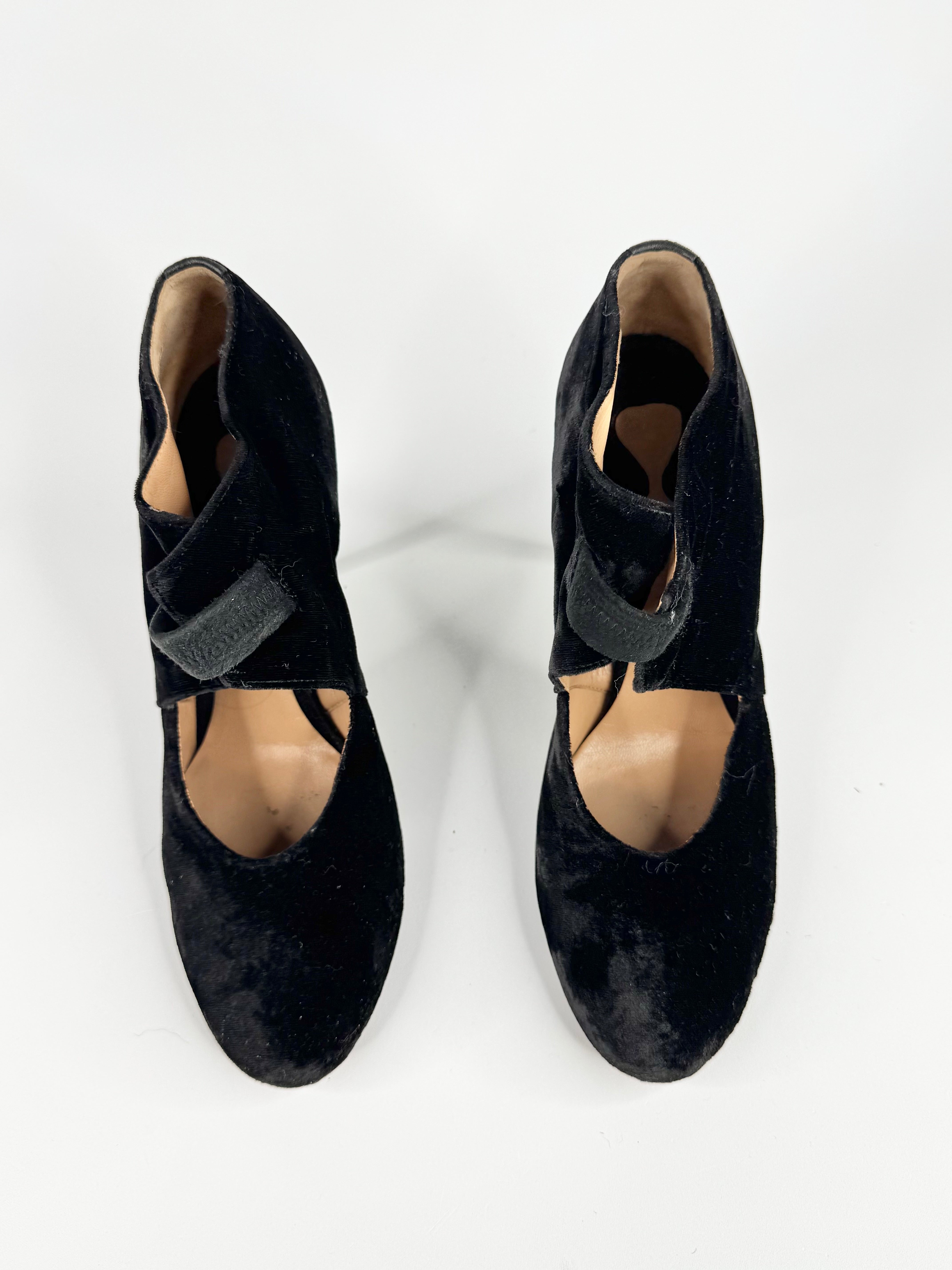 Chloé Black Velvet Stiletto - EU37.5