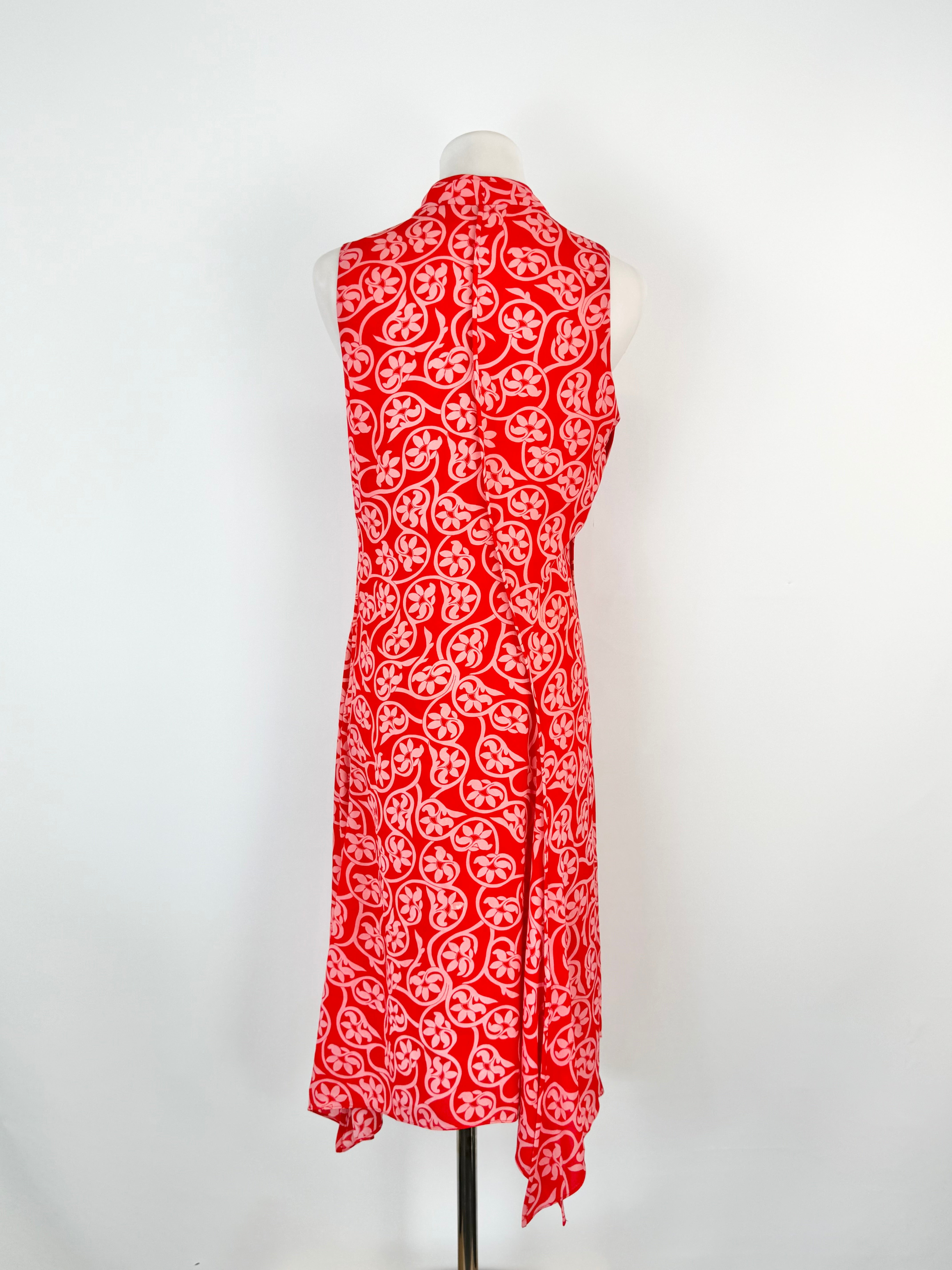 Vintage Diane von Furstenberg Crepe Floral Midi Dress - AU6