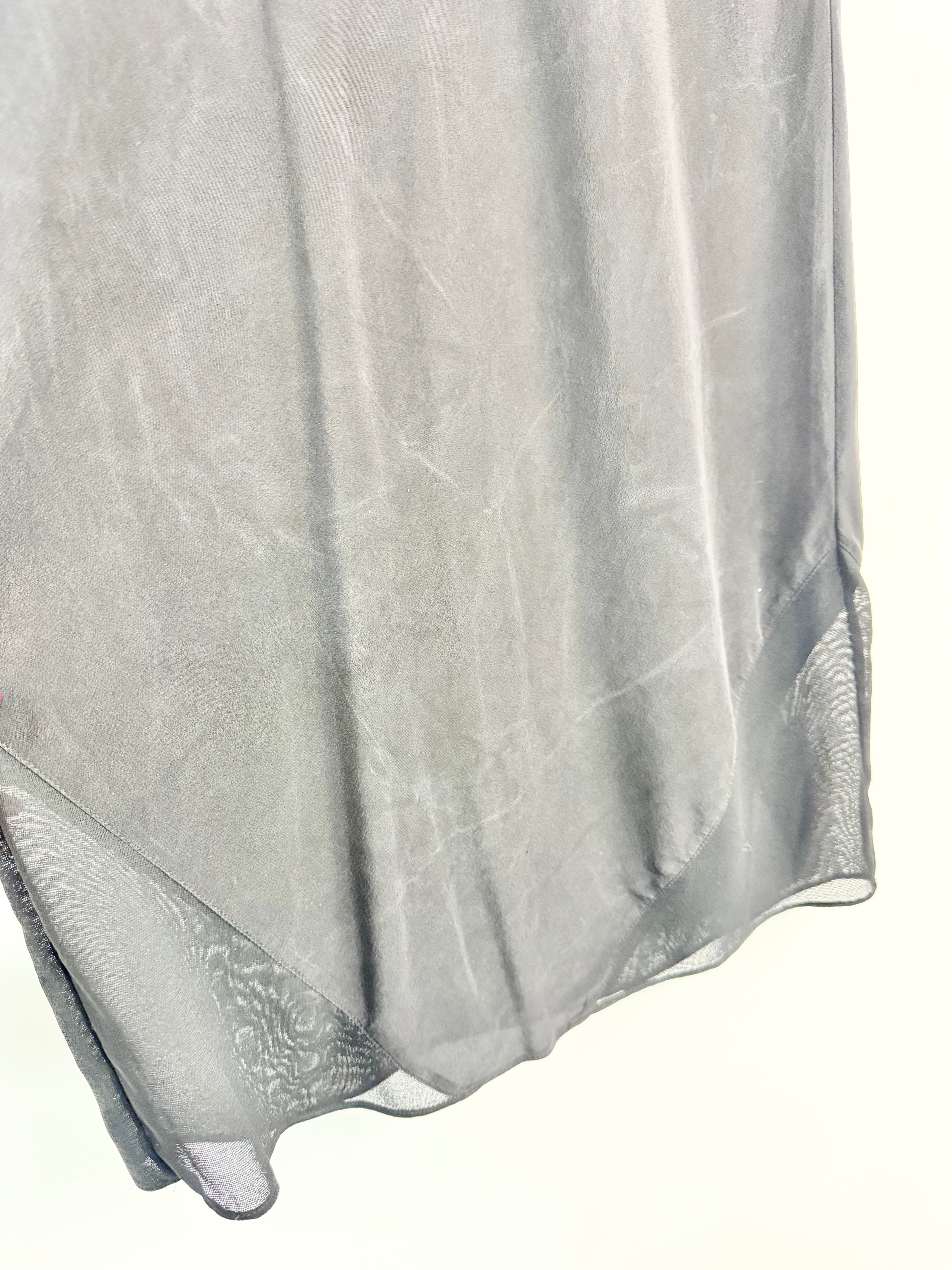 T by Alexander Wang Black Silk Midi Dress - AU8