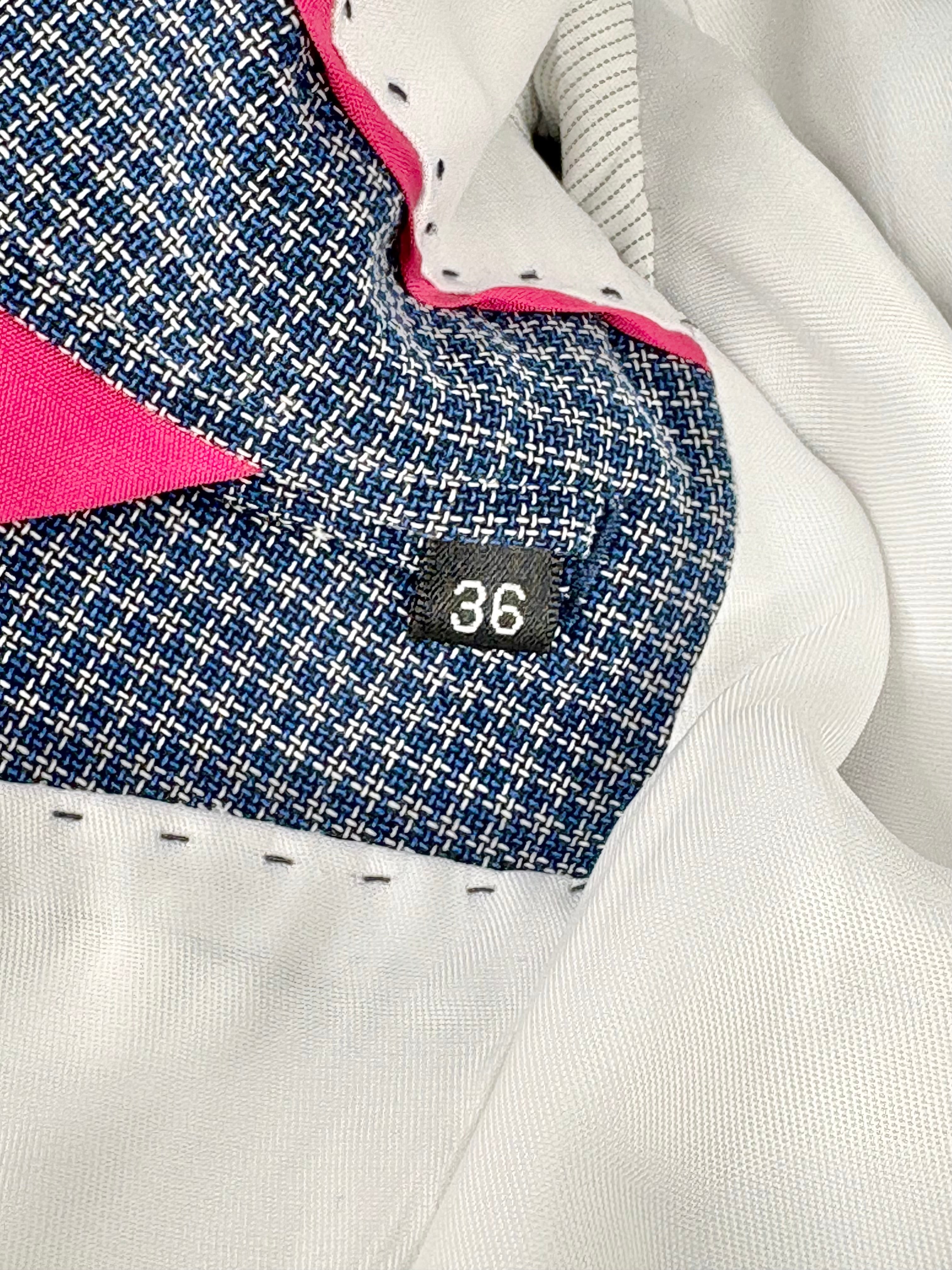 Calibre Blue Micro-Pattern Wool-Blend 2pc Suit - 36/28