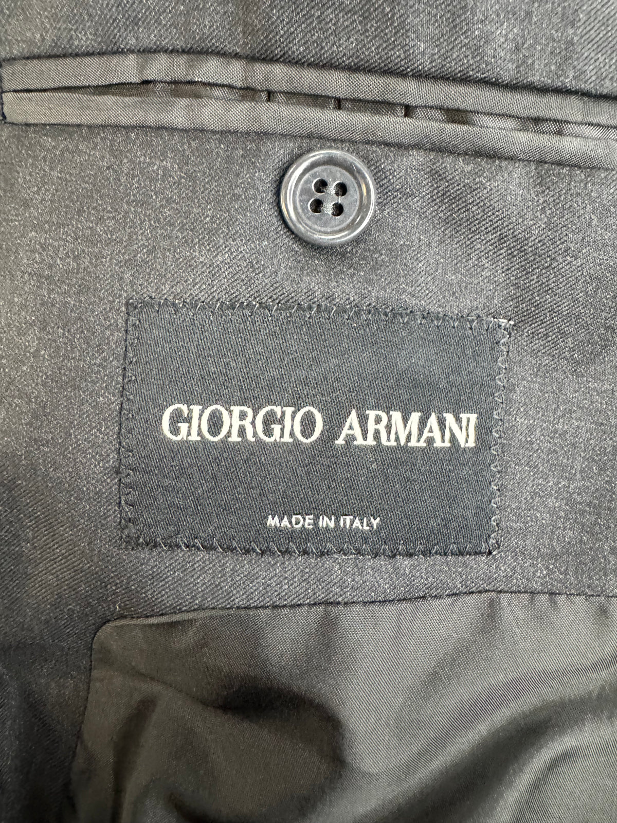 Giorgio Armani Deep Grey Wool & Cashmere 2 Piece Suit - 50R