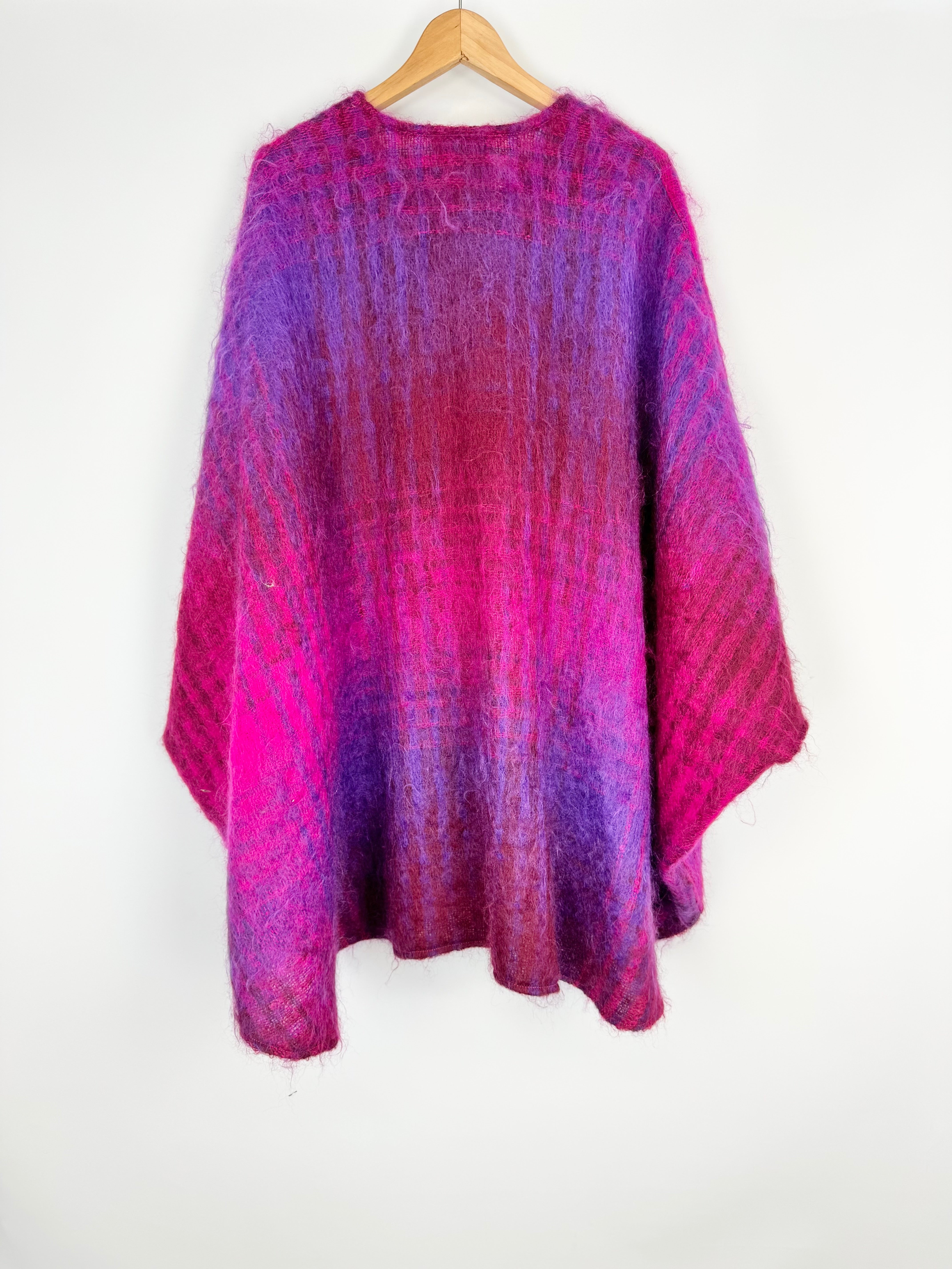 House of Capes Hot Pink & Purple Ornate Silver Fastened Cape