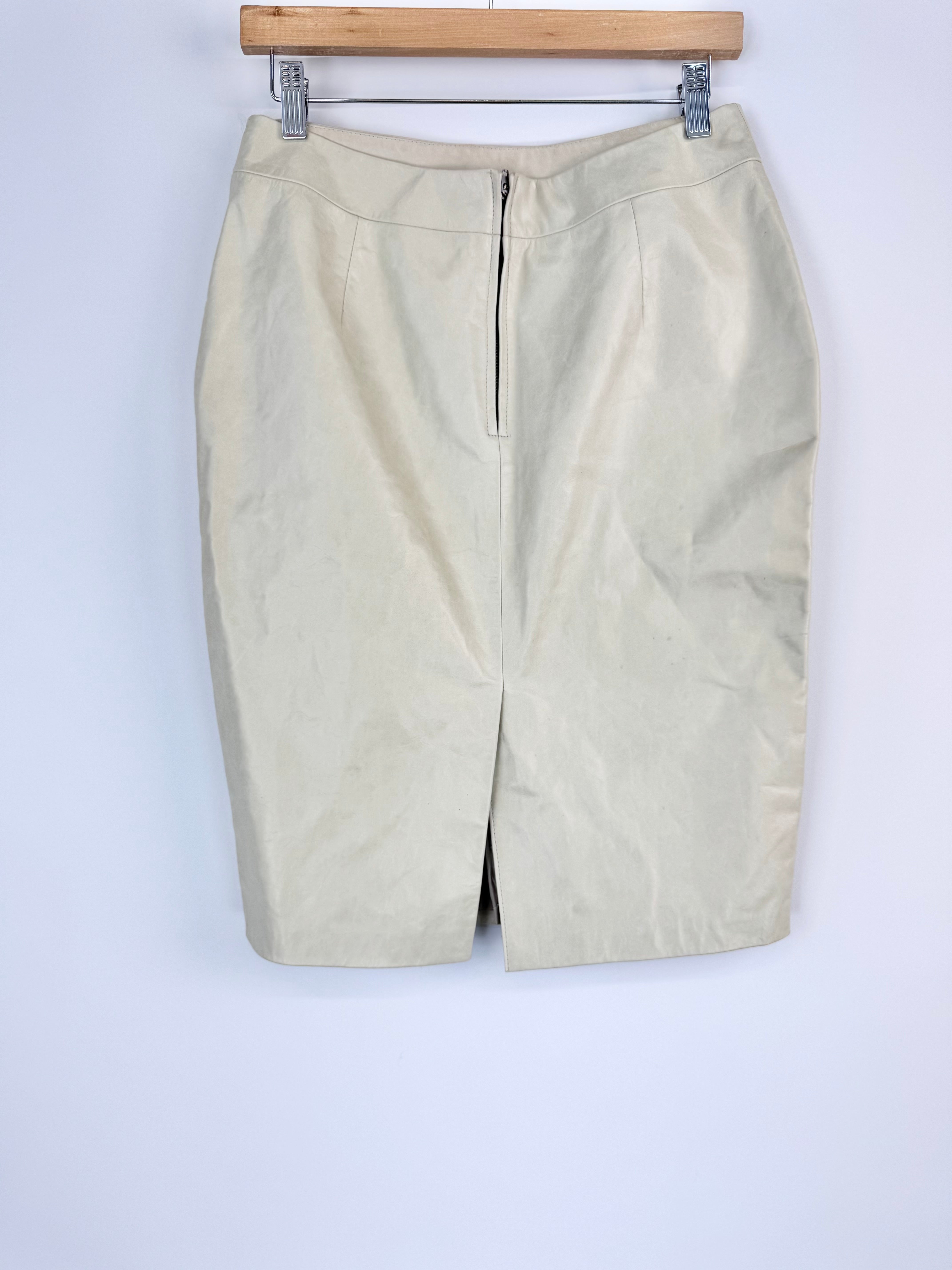 Oris Cement Leather Skirt - AU10/12